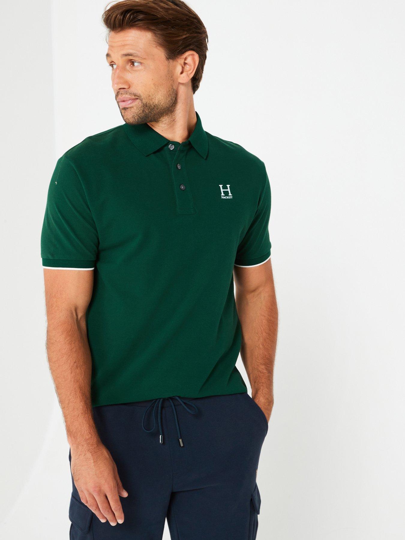 undefined Heritage H Logo Polo Shirt - Dark Green