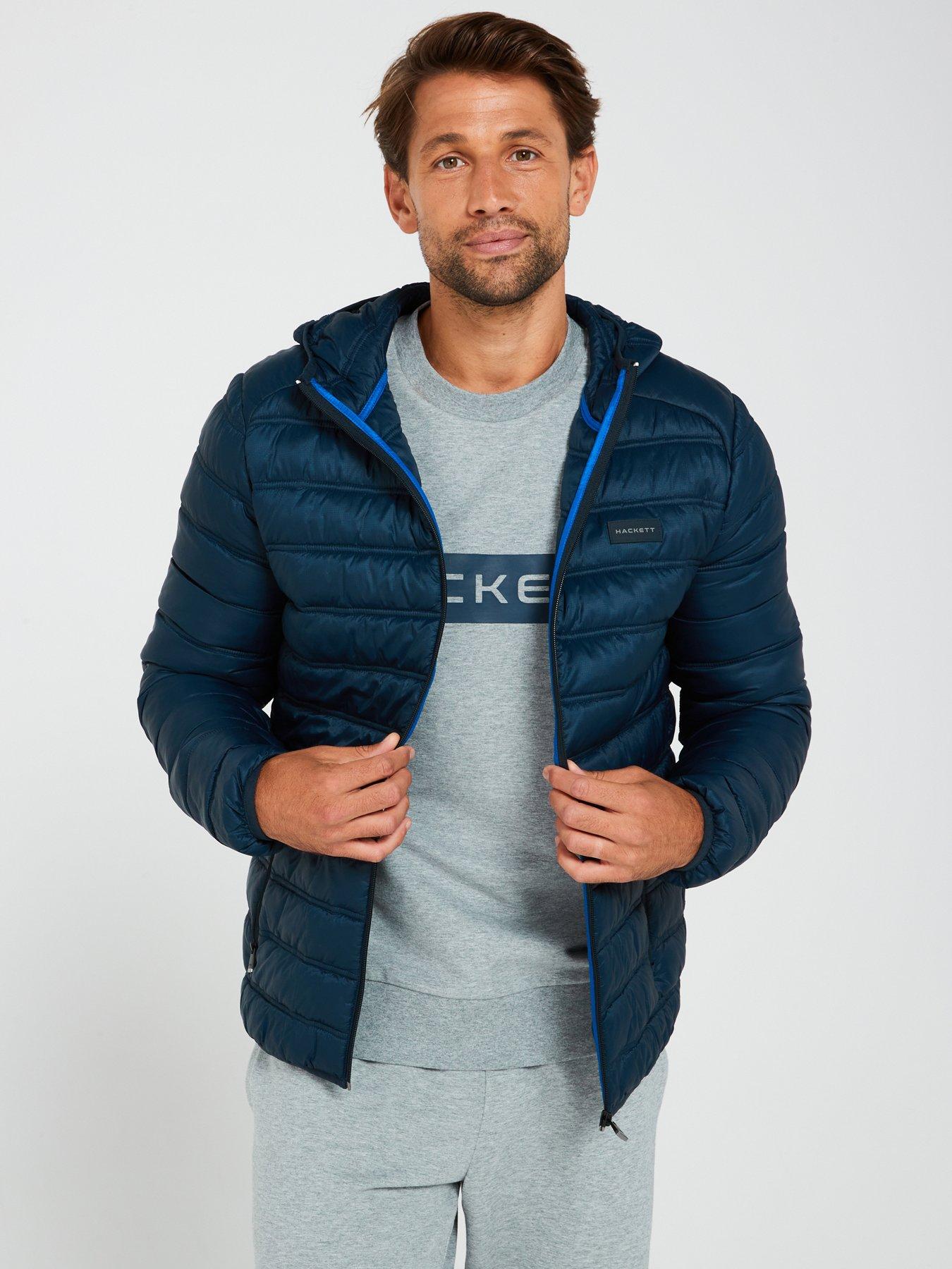  image of hackett-airo-padded-hooded-jacket-navy