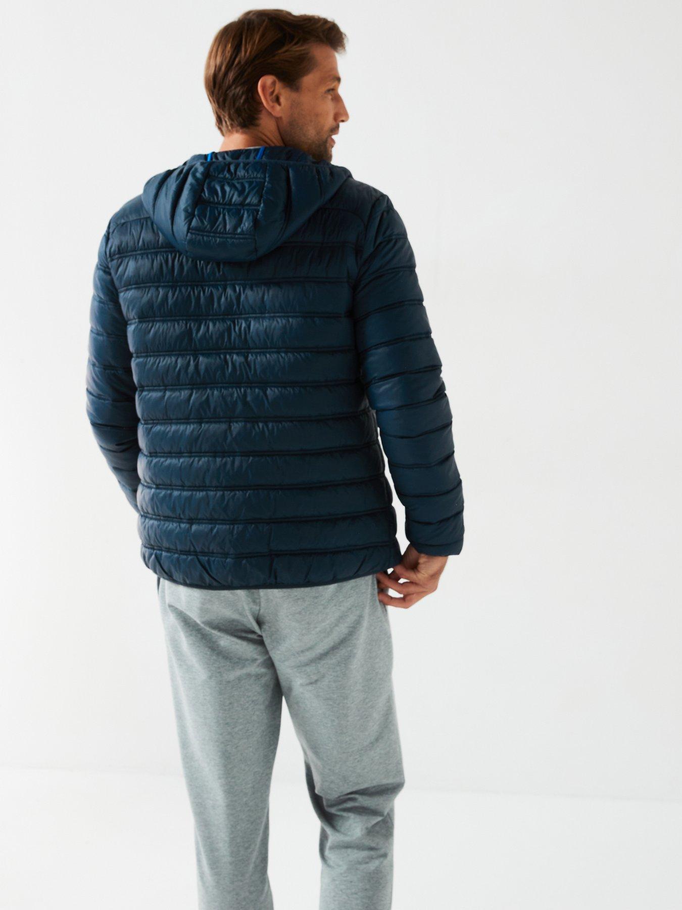  image of hackett-airo-padded-hooded-jacket-navy