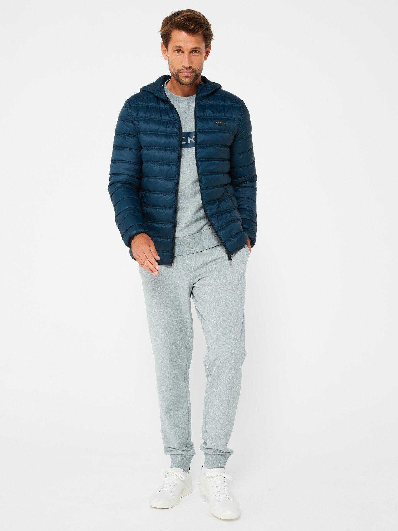  image of hackett-airo-padded-hooded-jacket-navy