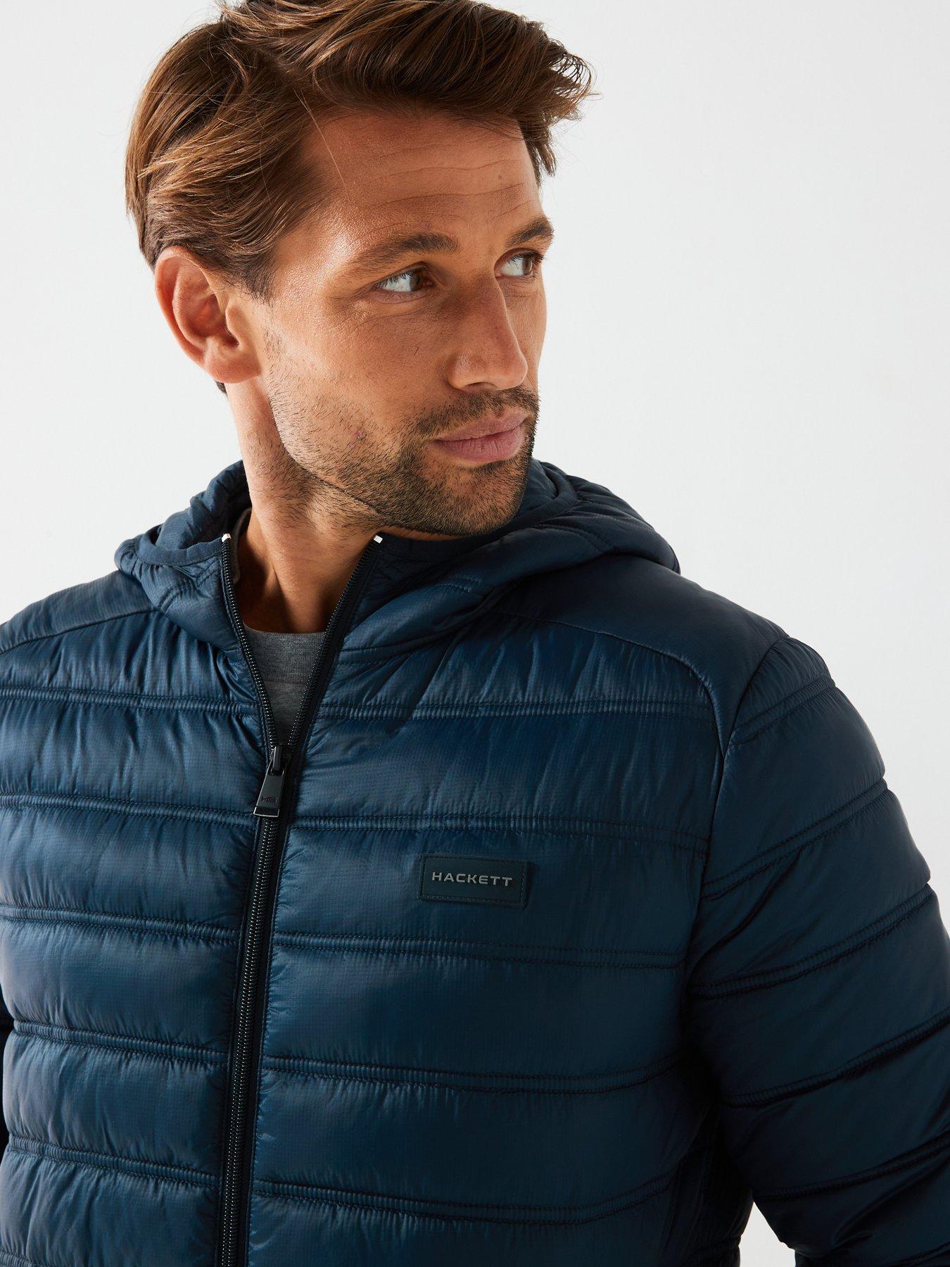  image of hackett-airo-padded-hooded-jacket-navy