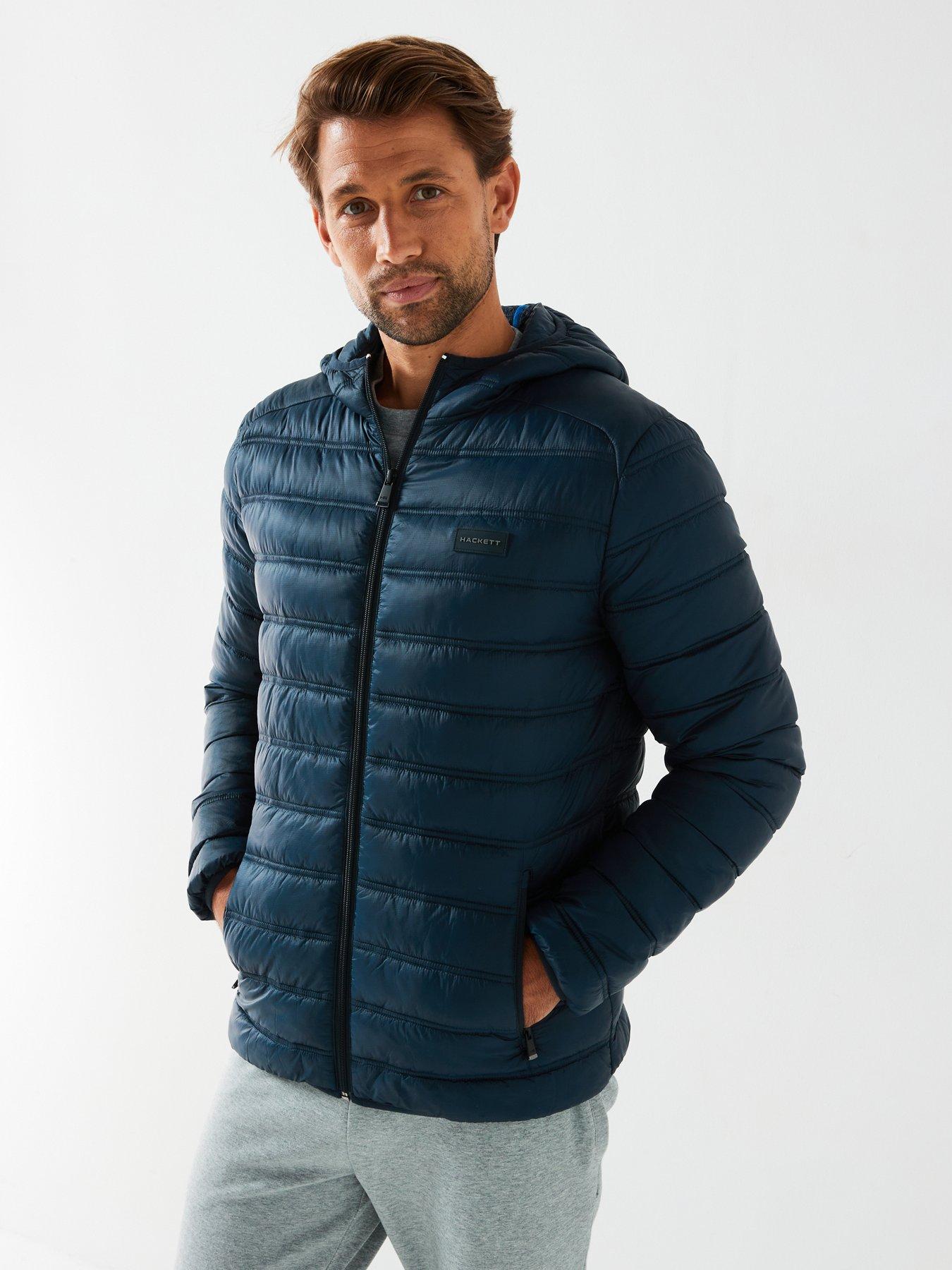  image of hackett-airo-padded-hooded-jacket-navy