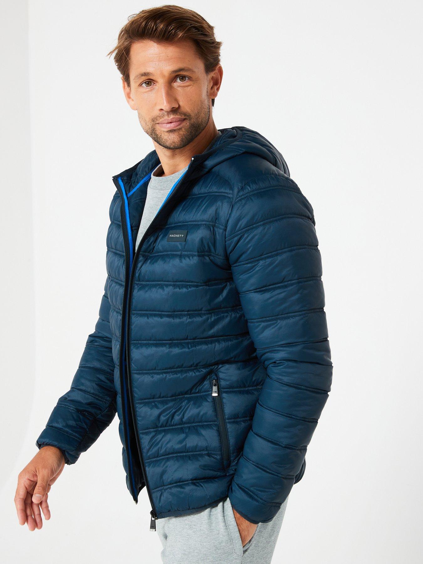  image of hackett-airo-padded-hooded-jacket-navy