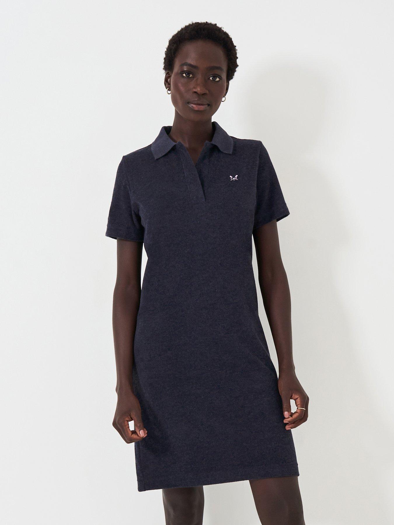 undefined Towelling Dress - Navy