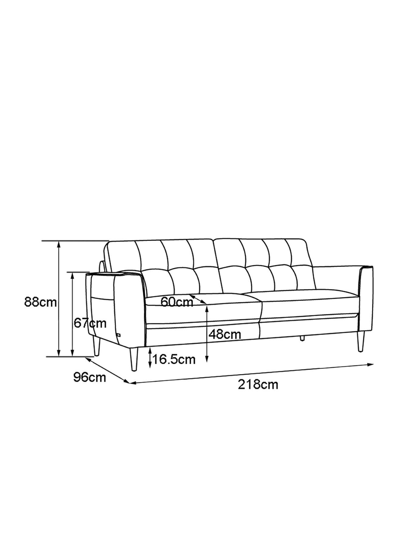 Image 6 of 6 of Very Home Oxford 3 + 2 Seater Fabric Sofa Set - Grey&nbsp;- FSC&reg; Certified