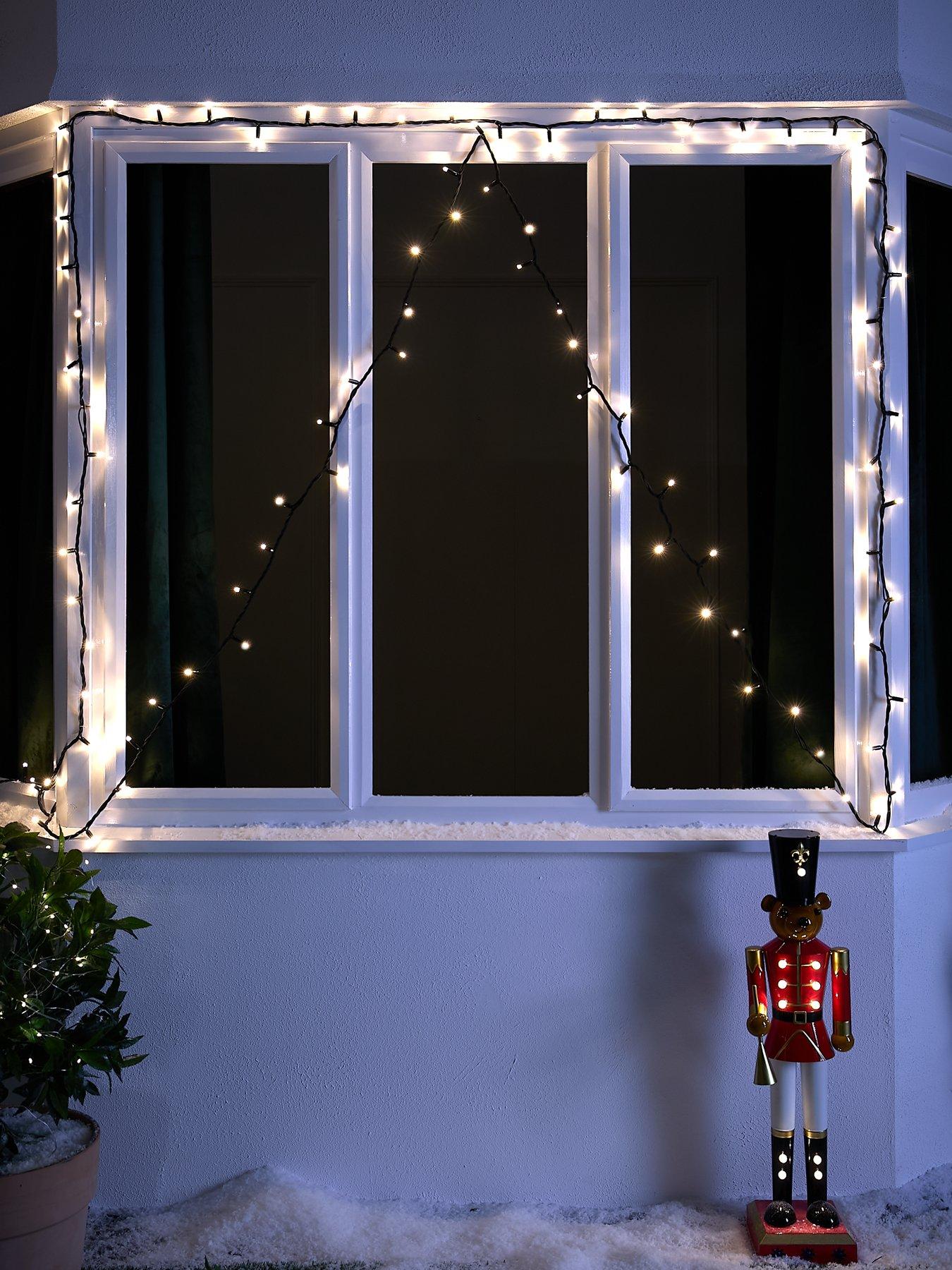 Festive 100 LED Connectable Outdoor Christmas Lights - Warm White