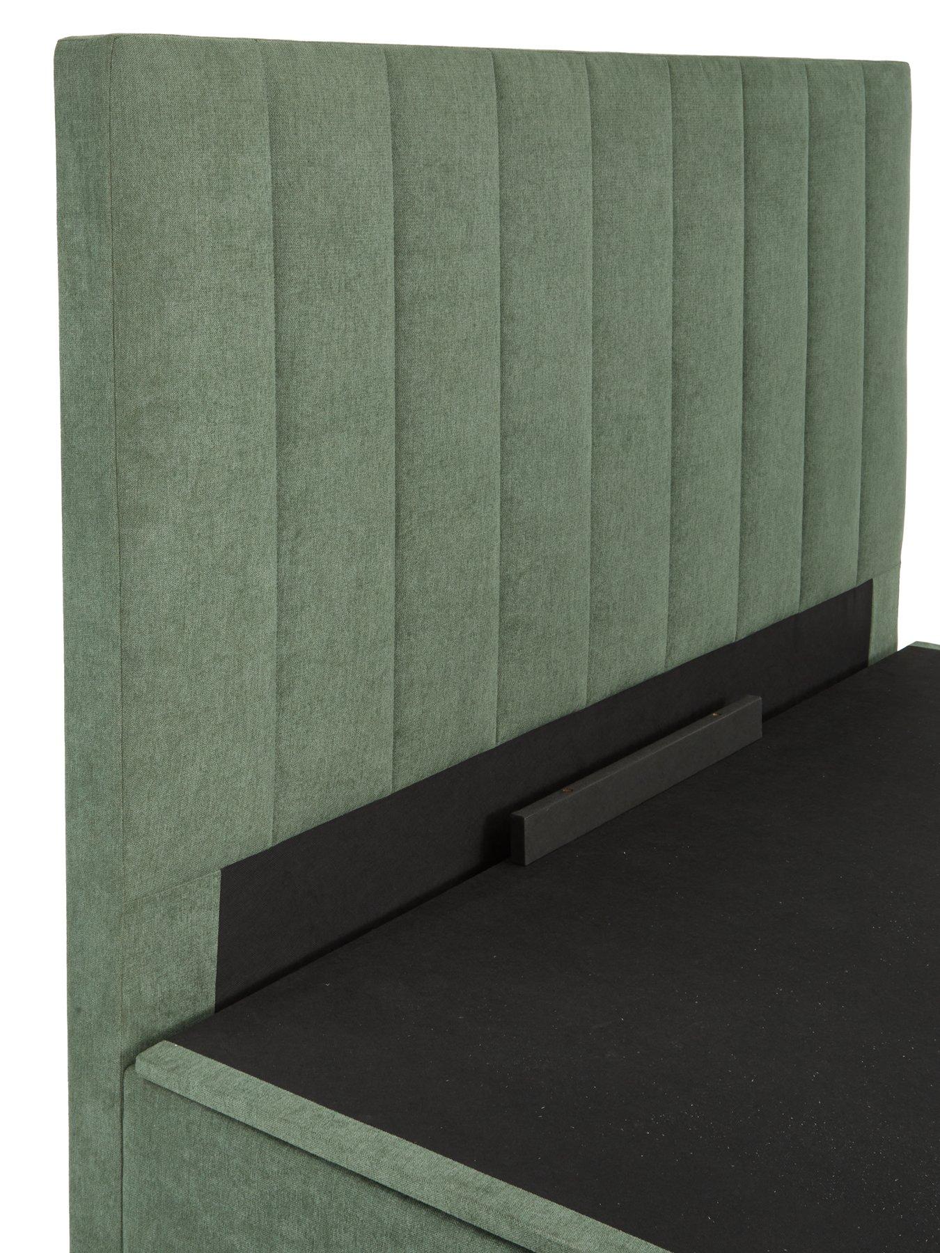  image of very-home-nova-end-lift-up-storage-ottoman-bed-with-mattress-options-buy-amp-save-winter-moss