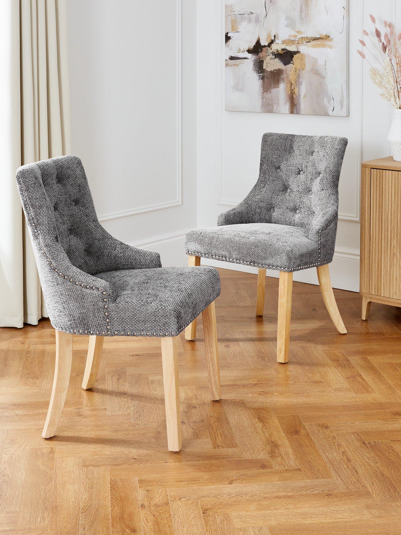 The Very Collection Pair of Warwick Chunky Weave Dining Chairs - FSC Certified