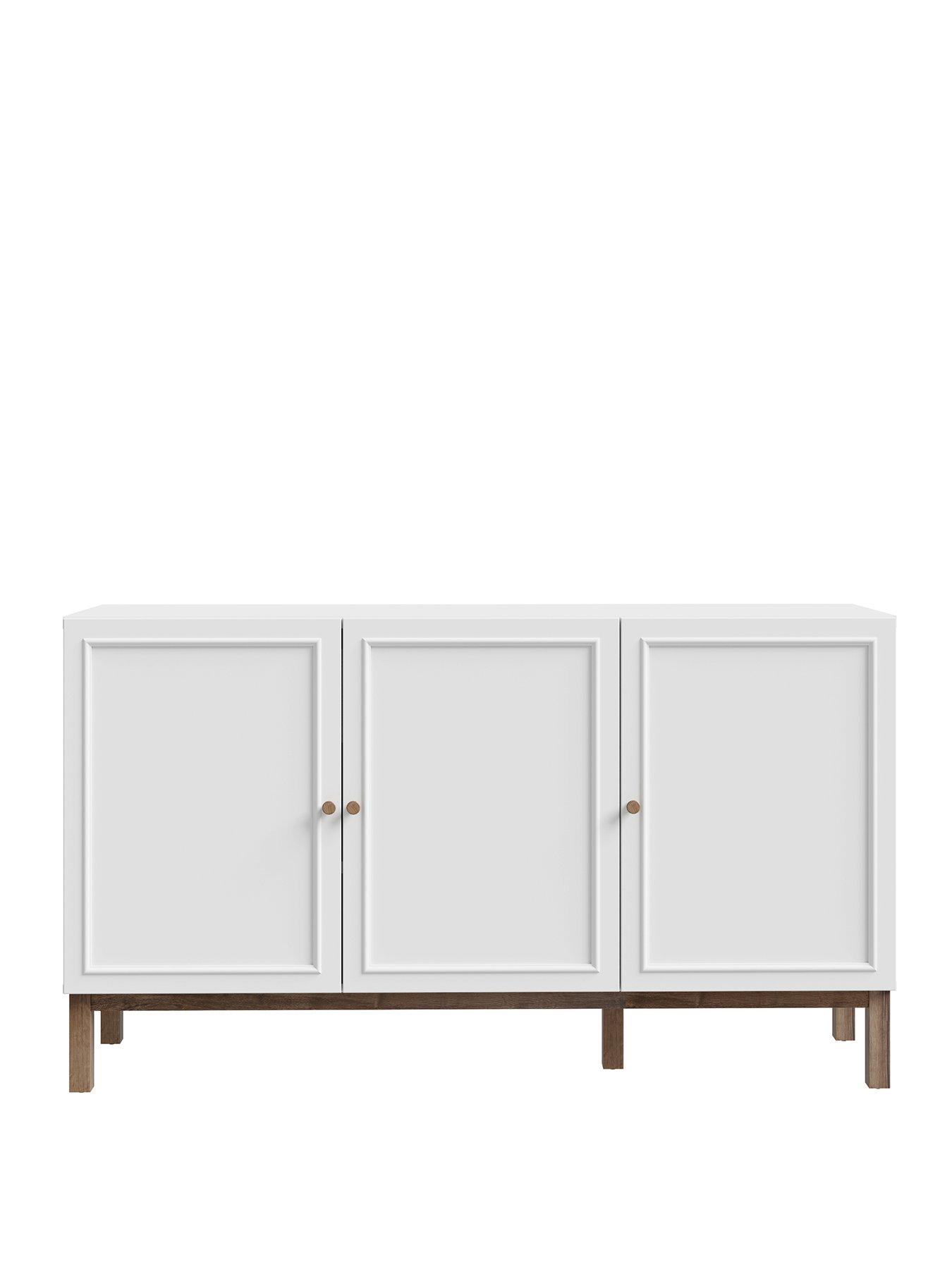 Image 2 of 7 of Penkridge 3 Door, 1 Drawer Sideboard - Grey/Oak