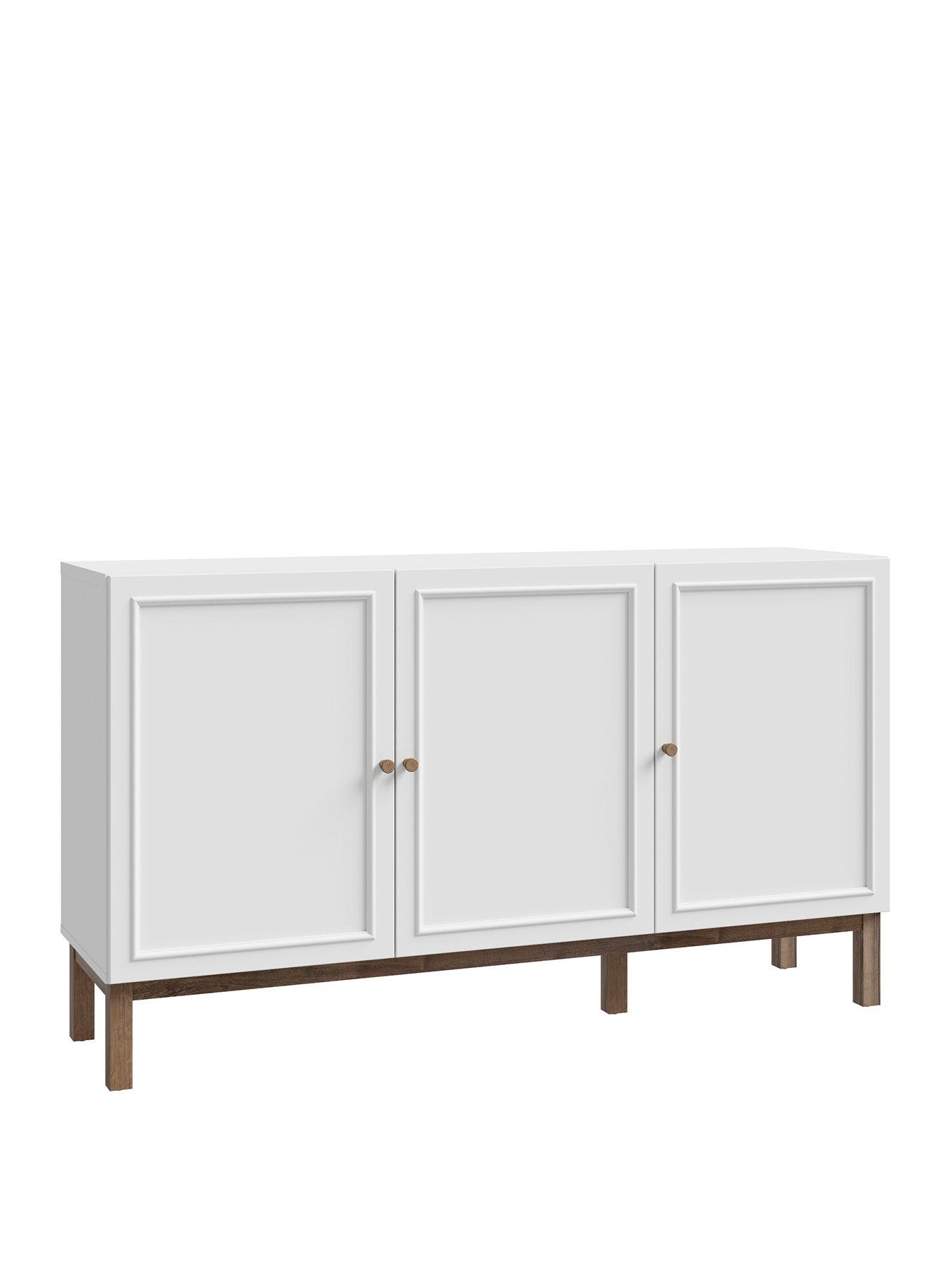 Image 3 of 7 of Penkridge 3 Door, 1 Drawer Sideboard - Grey/Oak