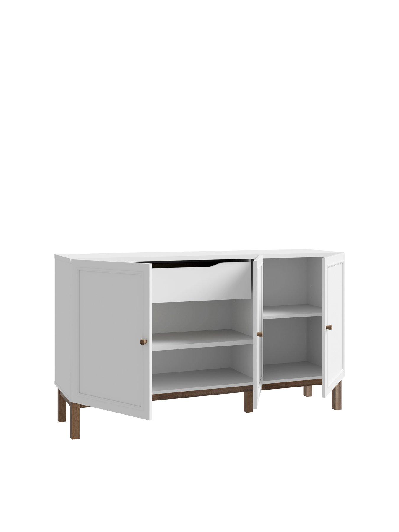 Image 5 of 7 of Penkridge 3 Door, 1 Drawer Sideboard - Grey/Oak
