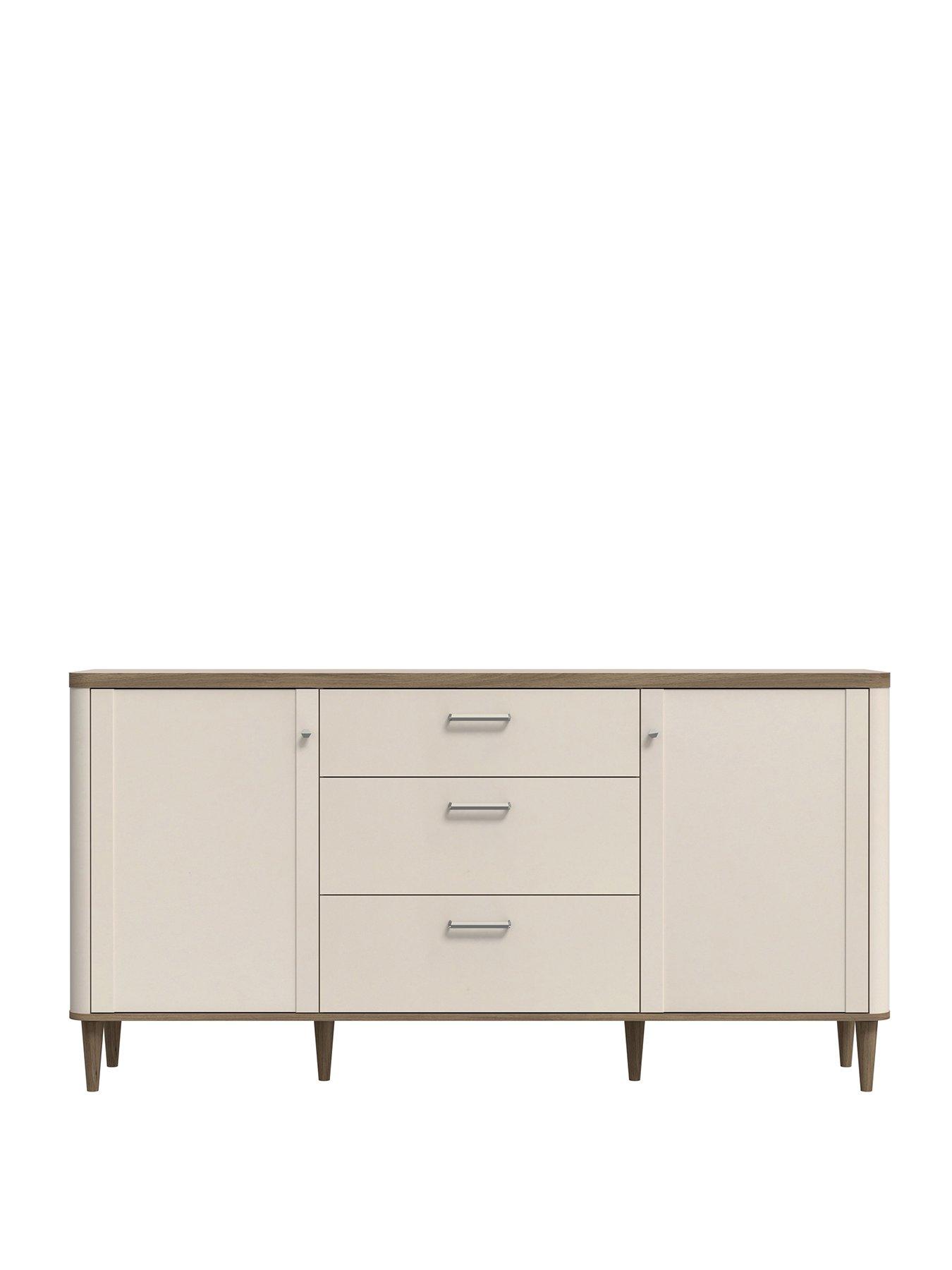  image of lacetti-2-door-3-drawer-sideboard-creamoak
