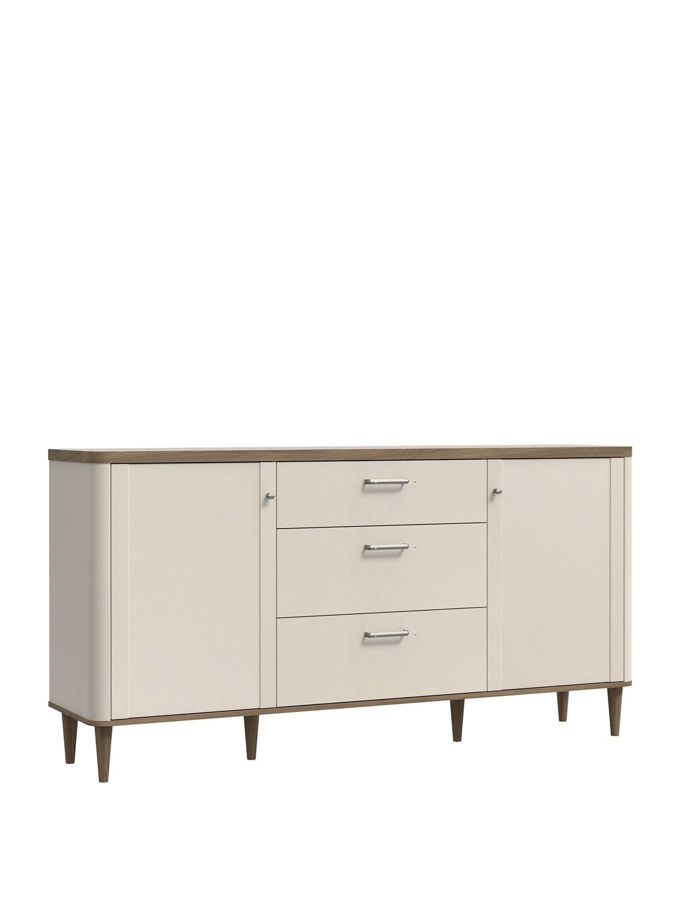  image of lacetti-2-door-3-drawer-sideboard-creamoak