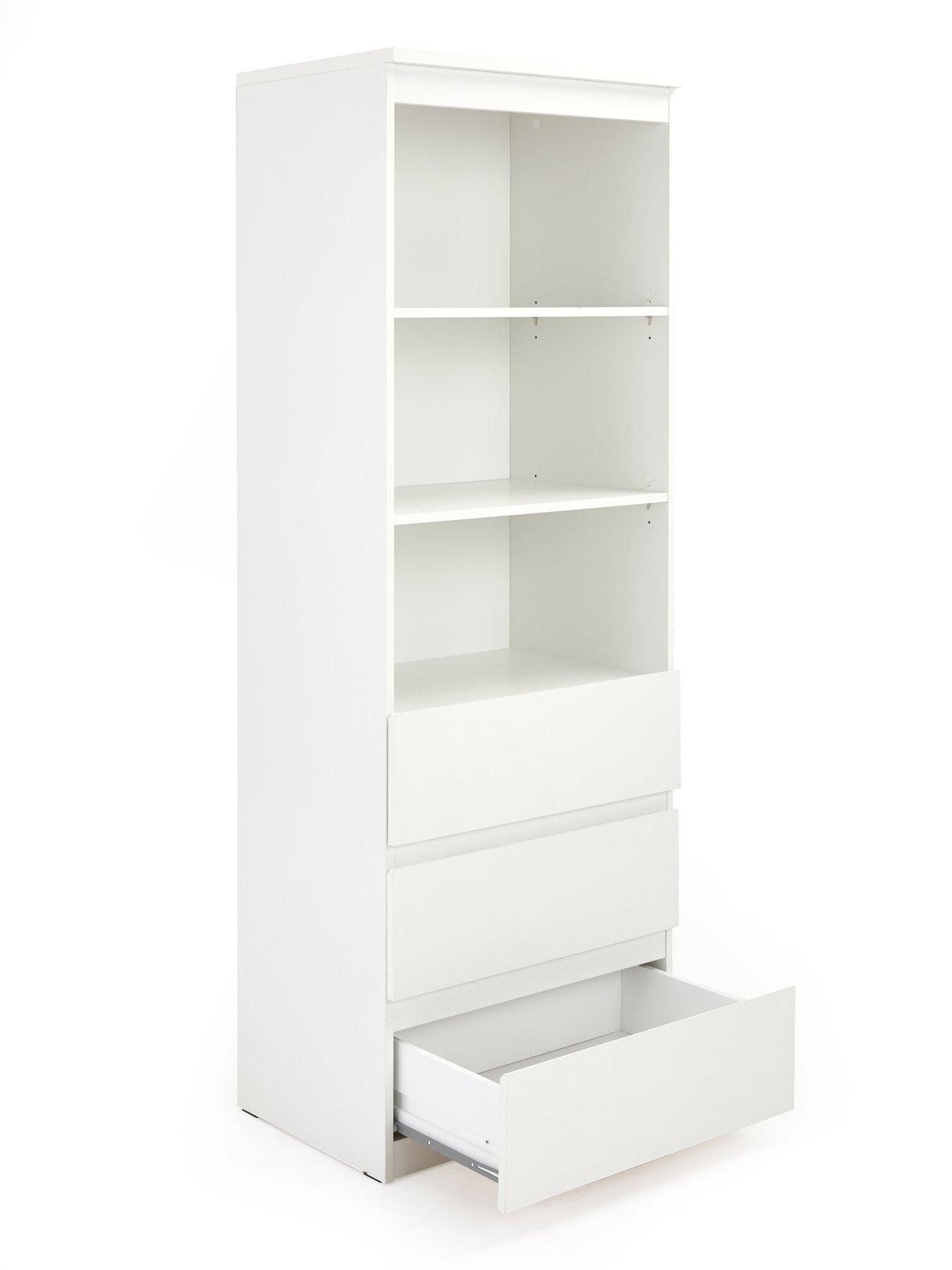  image of very-home-lisson-3-drawer-shelf-unit-whitenbsp--fsc-certified