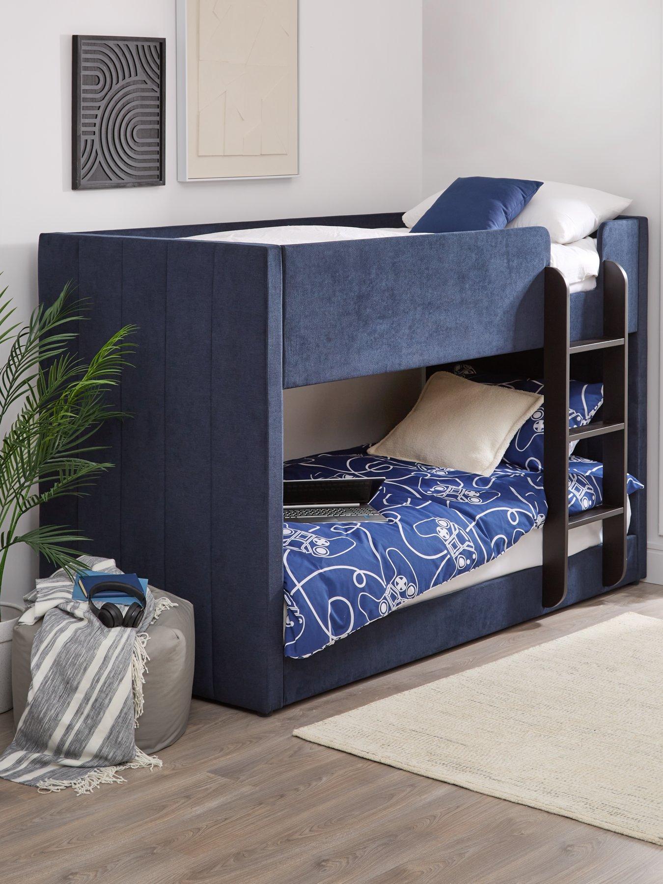 front image of very-home-panelled-bunk-bed-with-mattress-options-buy-amp-save-deep-blue