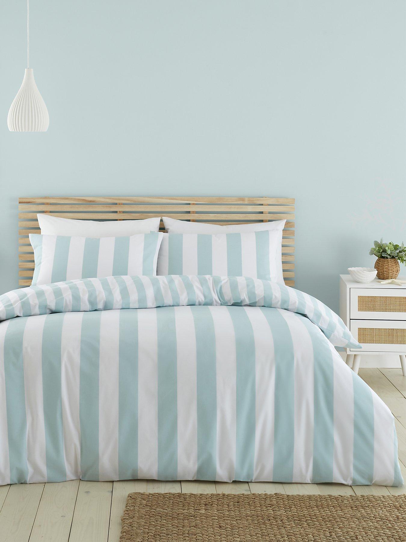 undefined Cove Stripe Seafoam Duvet Cover Set