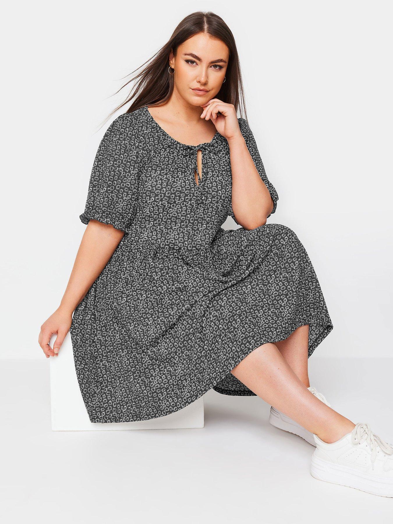 Ditsy Floral Print Smock Dress