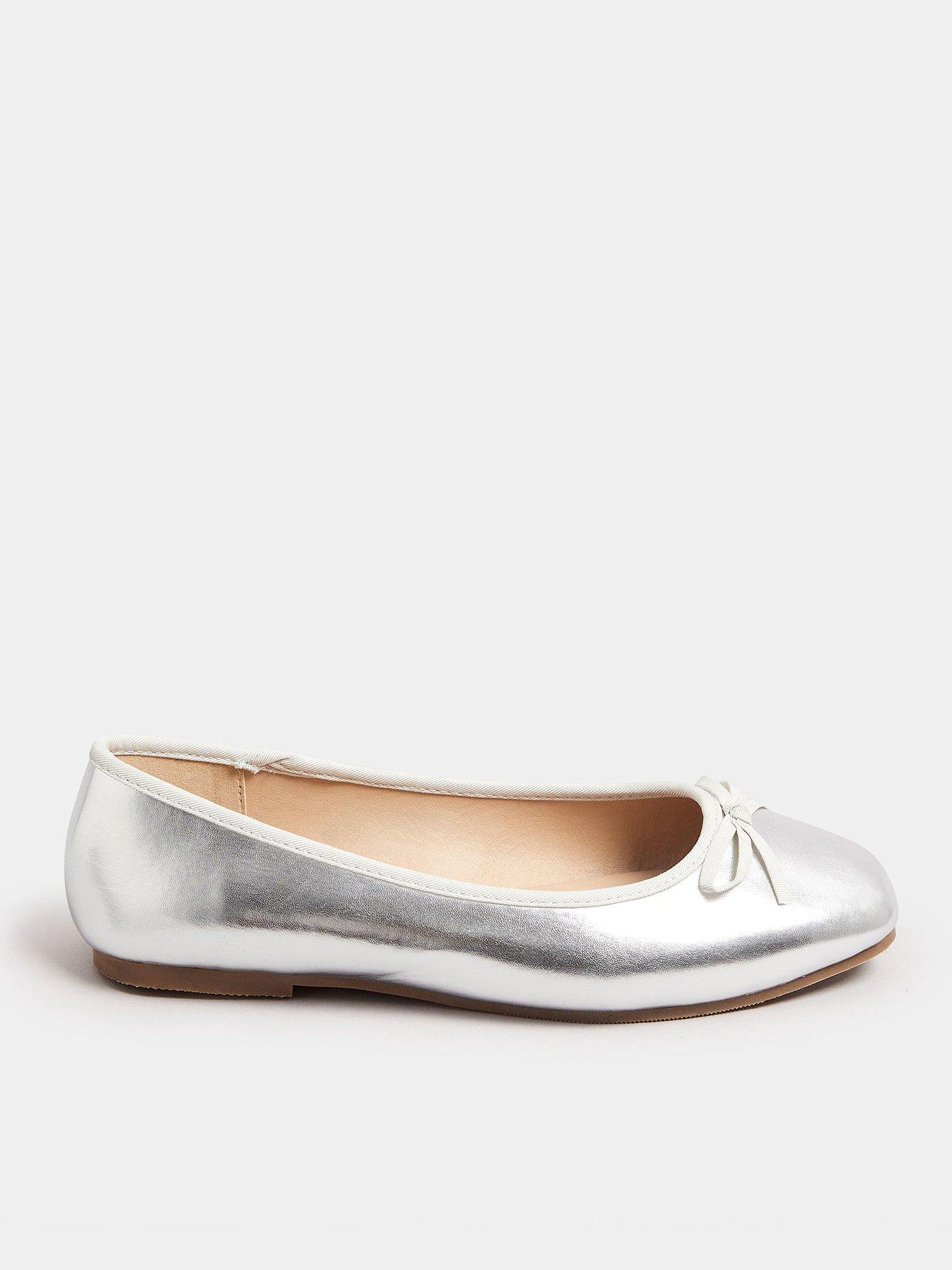  image of yours-extra-wide-fit-chiselled-ballet-silver