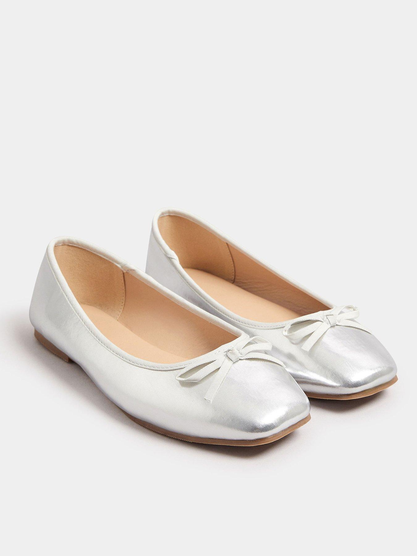  image of yours-extra-wide-fit-chiselled-ballet-silver