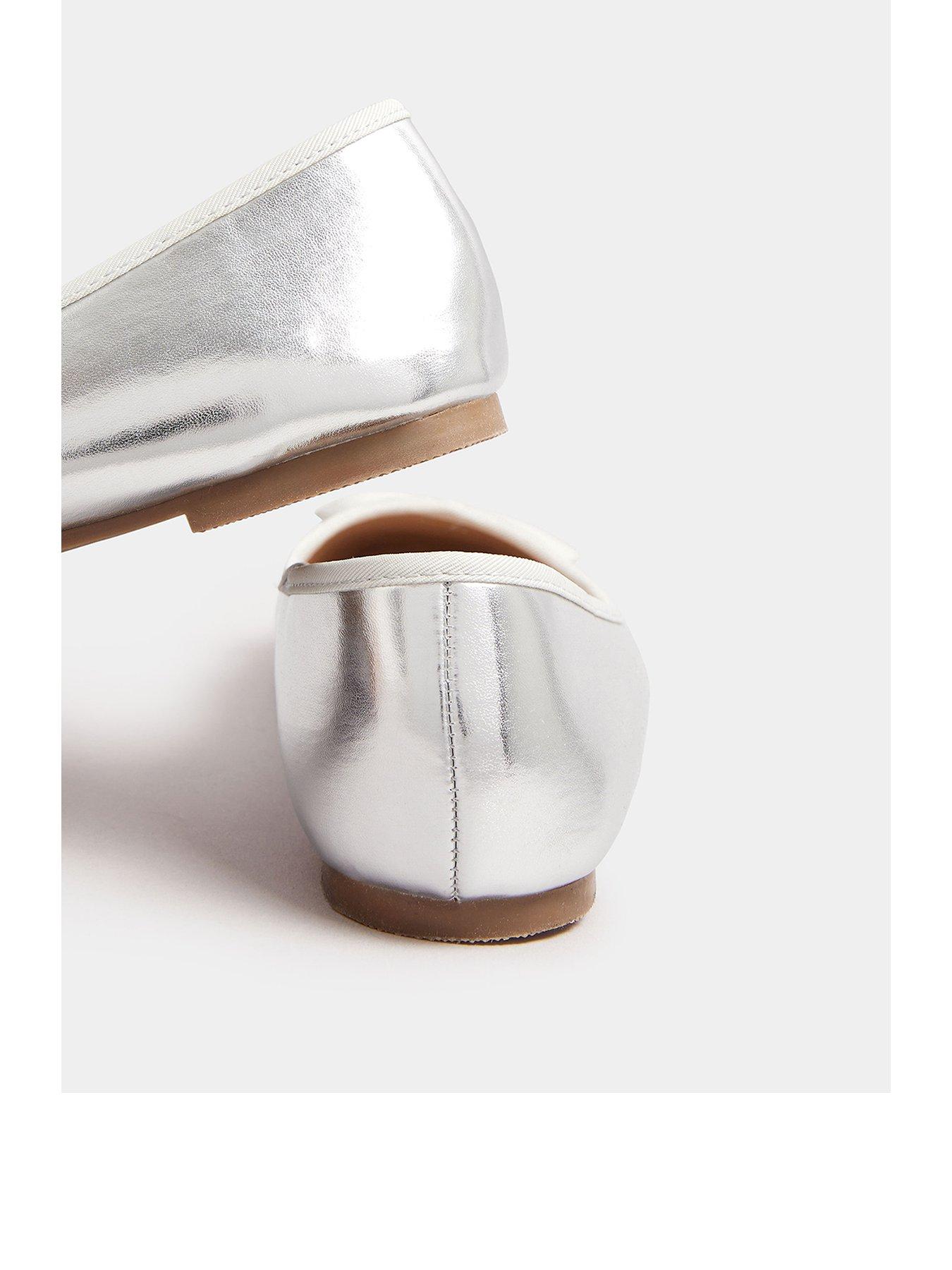  image of yours-extra-wide-fit-chiselled-ballet-silver