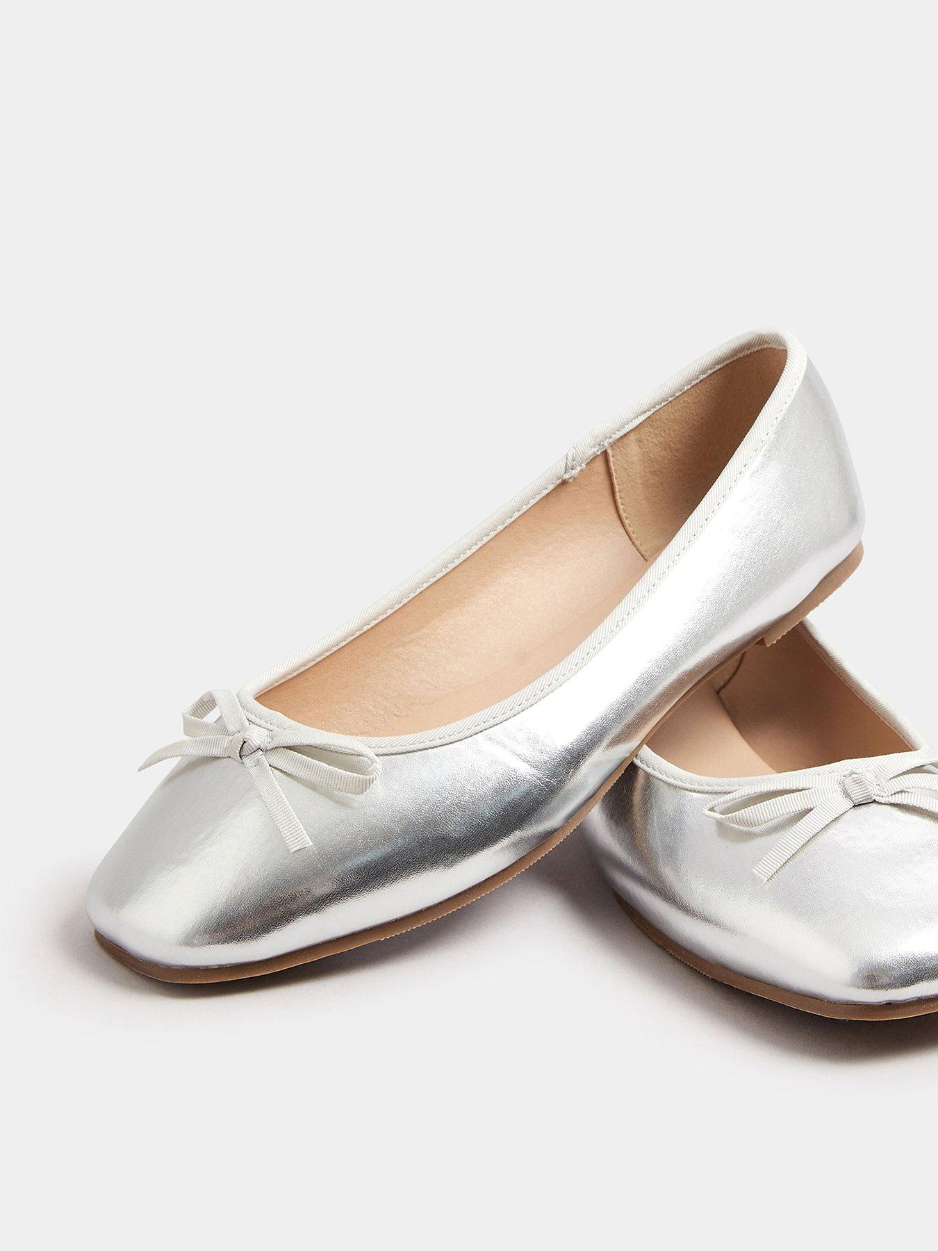  image of yours-extra-wide-fit-chiselled-ballet-silver