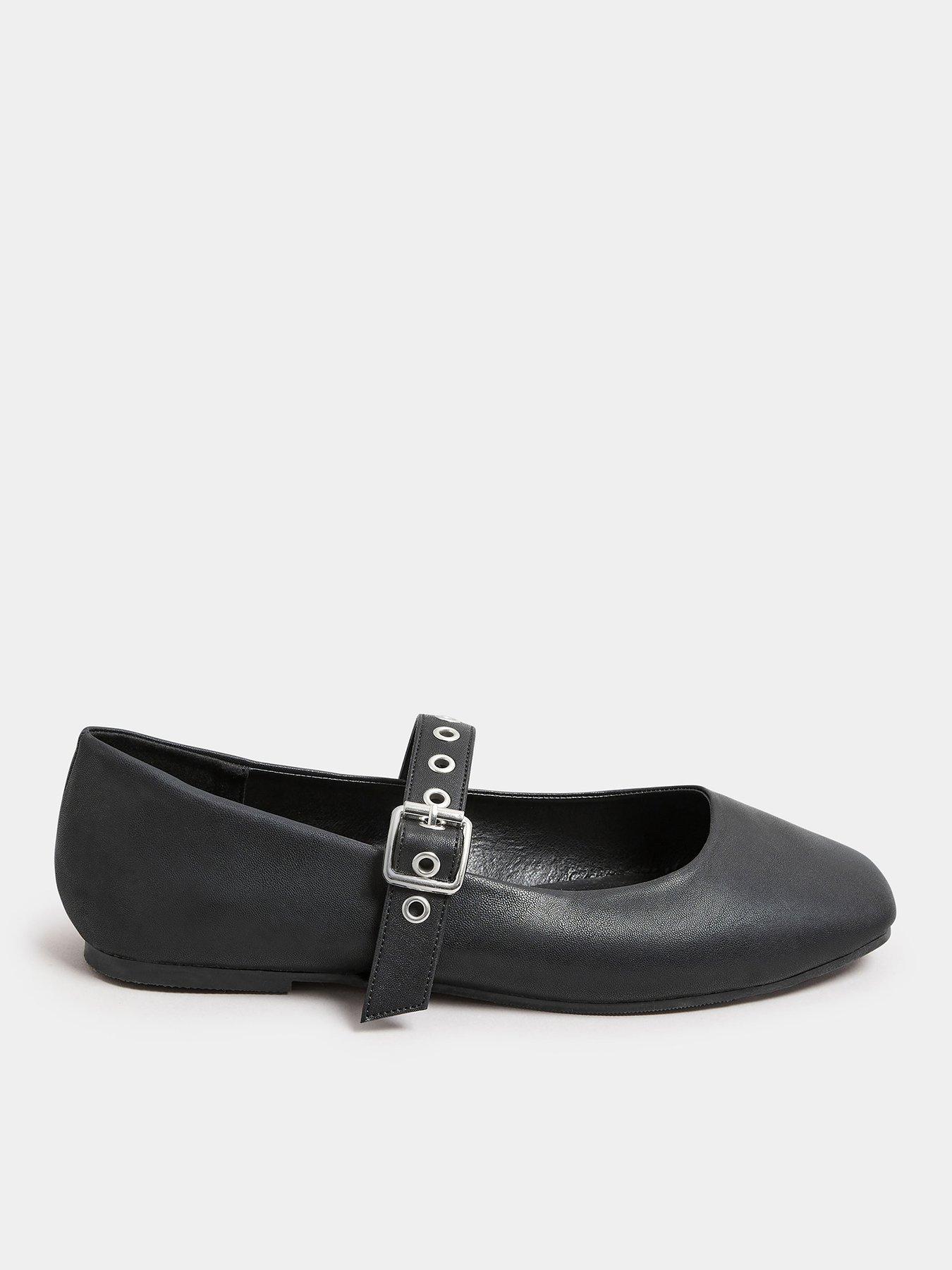 undefined Extra Wide Fit Rivet Mary Jane Black