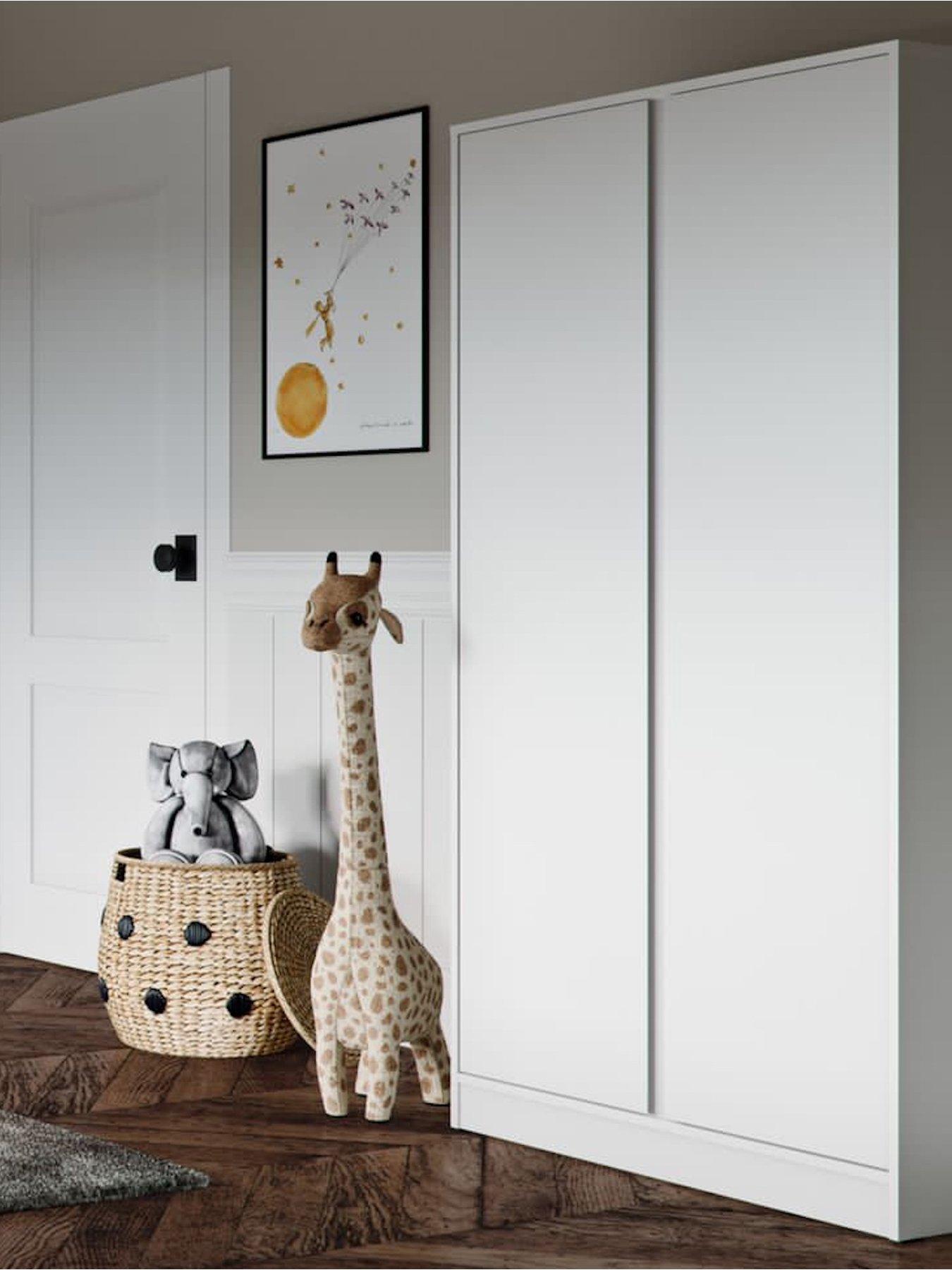  image of little-acorns-childrens-2-door-wardrobe-white