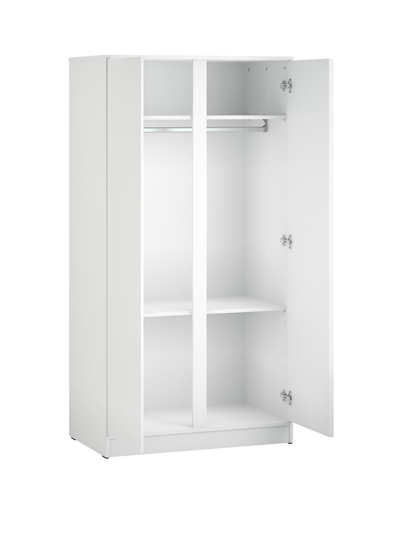  image of little-acorns-childrens-2-door-wardrobe-white