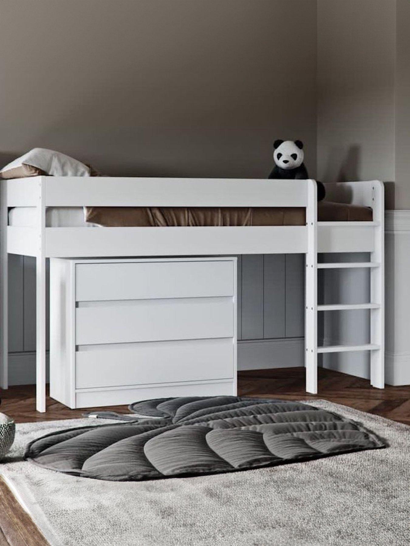 front image of little-acorns-kiko-single-midsleeper-bed-white