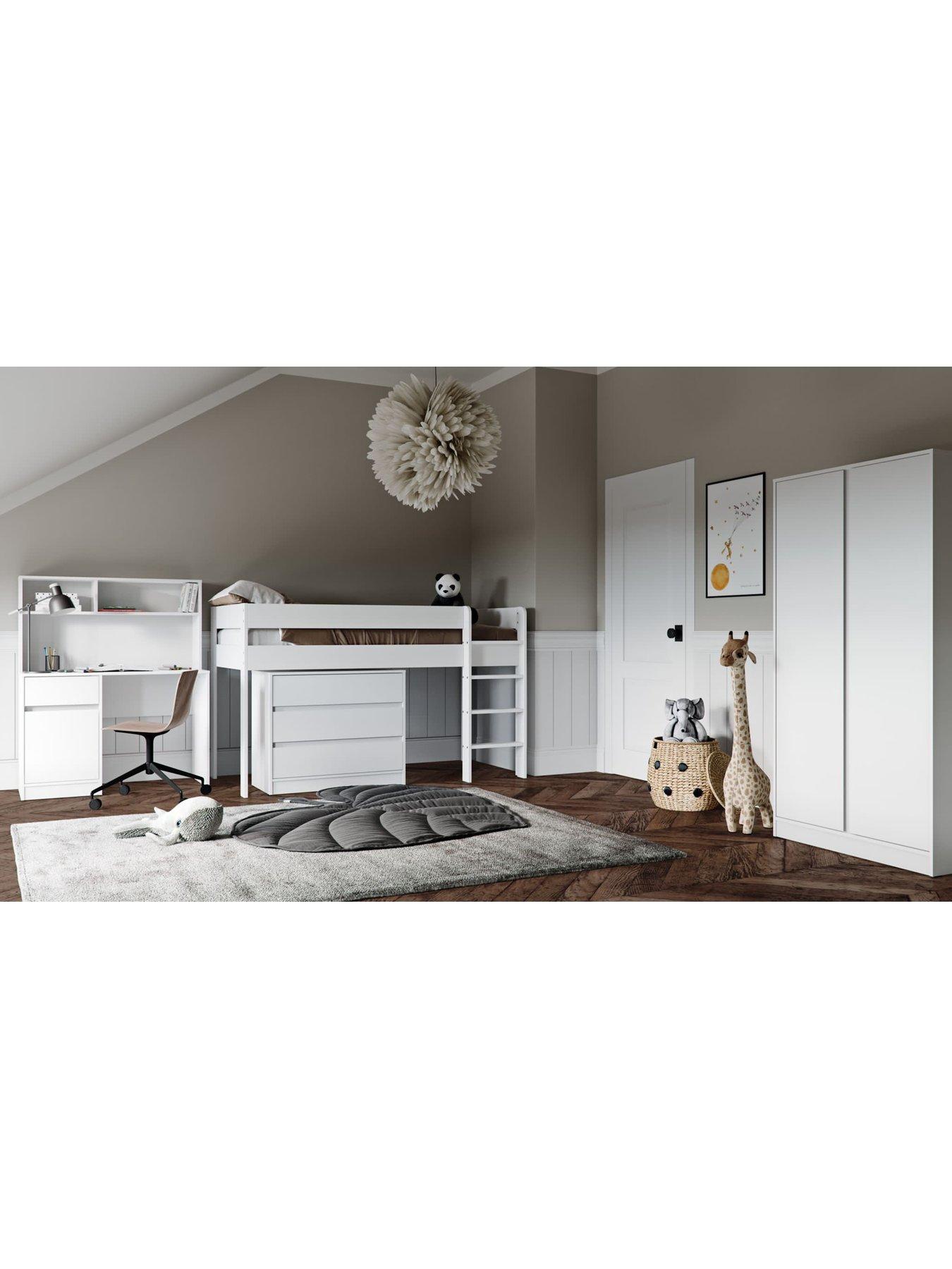  image of little-acorns-childrens-mid-sleeper-bedframe-white