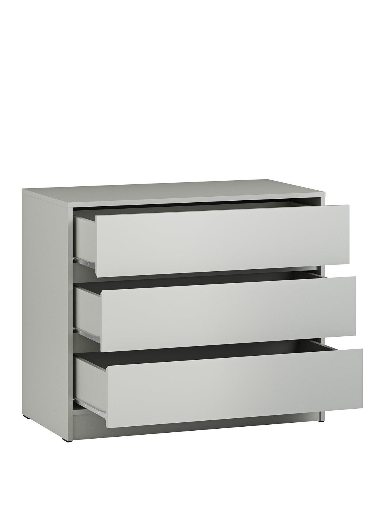 Image 2 of 4 of Little Acorns Kiko 3 Drawer Dresser - Grey
