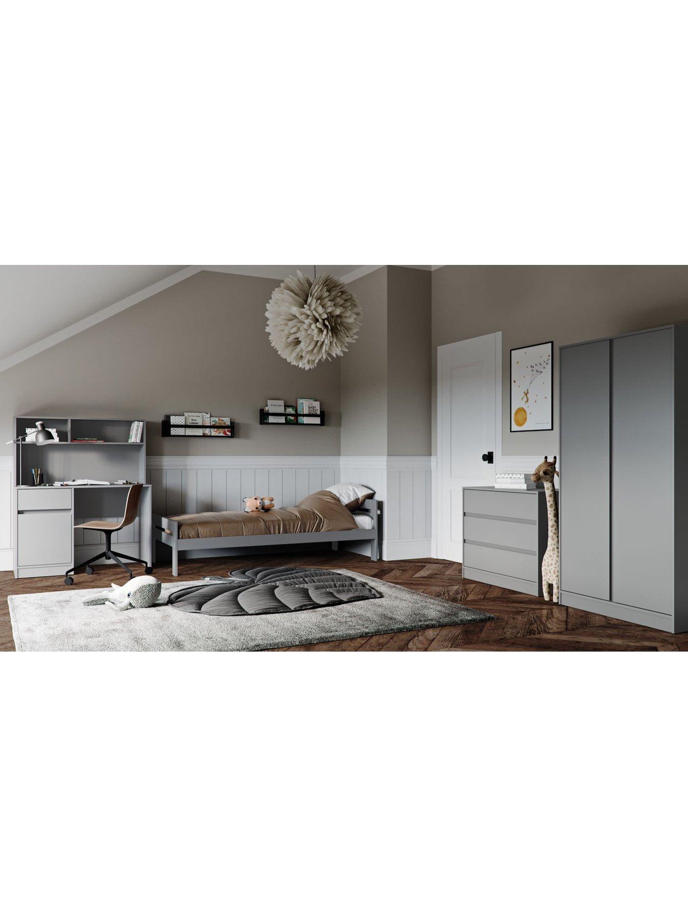  image of little-acorns-kiko-double-wardrobe-grey