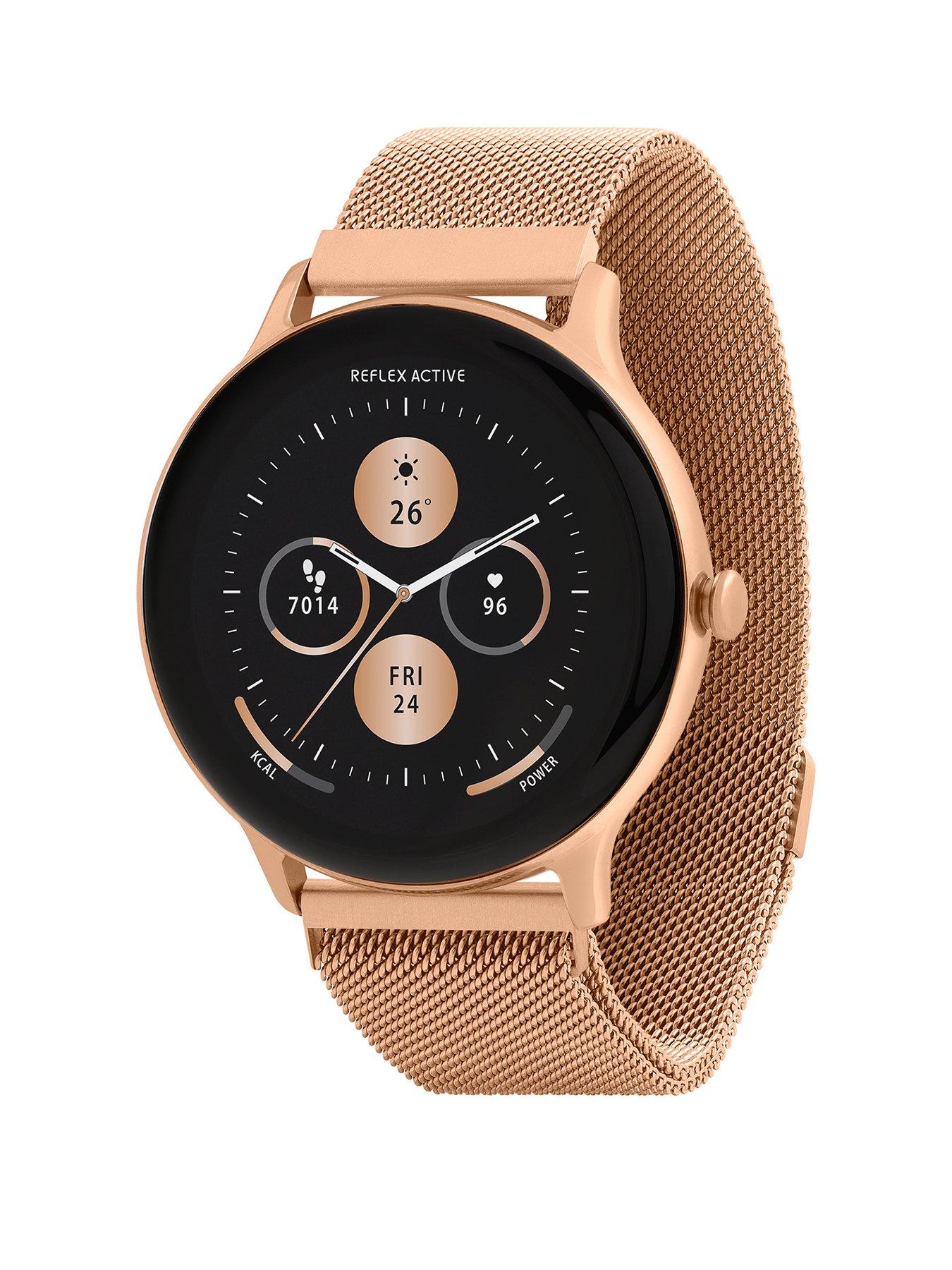 Reflex Active Series 22 Rose Gold Mesh Strap Watch