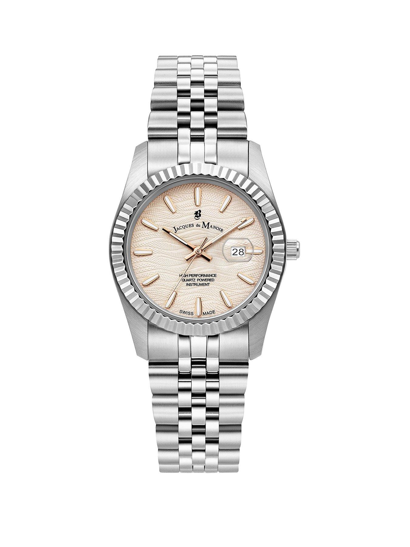 Jacques Du Manoir Swiss-made Ladies Inspiration Passion Silver Plated Watch