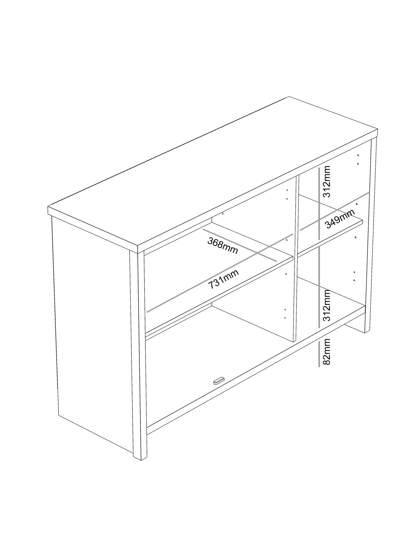 Image 6 of 6 of GFW Arianna 2 Door 3 Drawer Sideboard - White