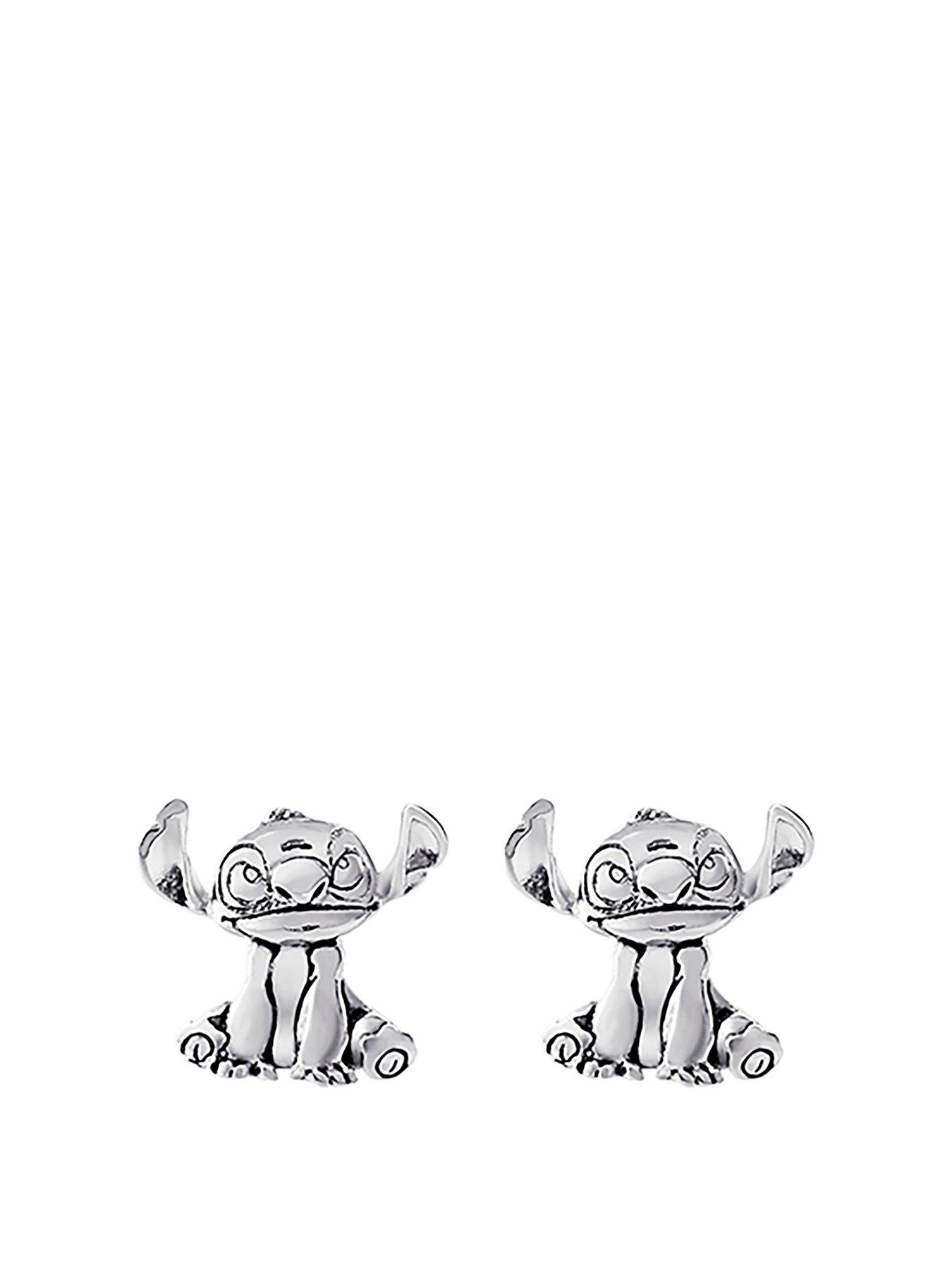 Image 1 of 2 of Disney Lilo &amp; Stitch Silver plated Stitch Stud Earrings