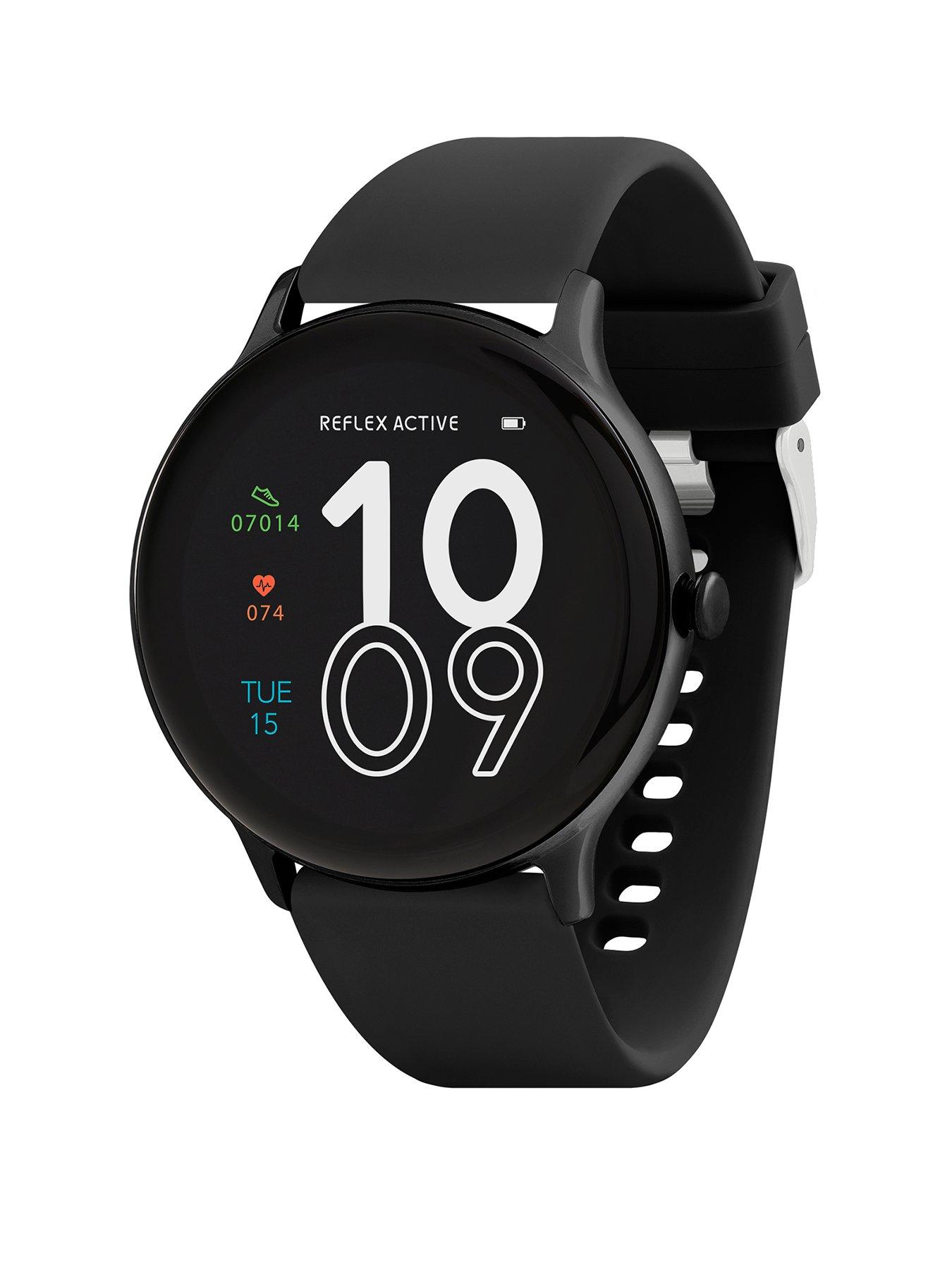 Reflex Active Series 22 Black Silicone Strap Watch