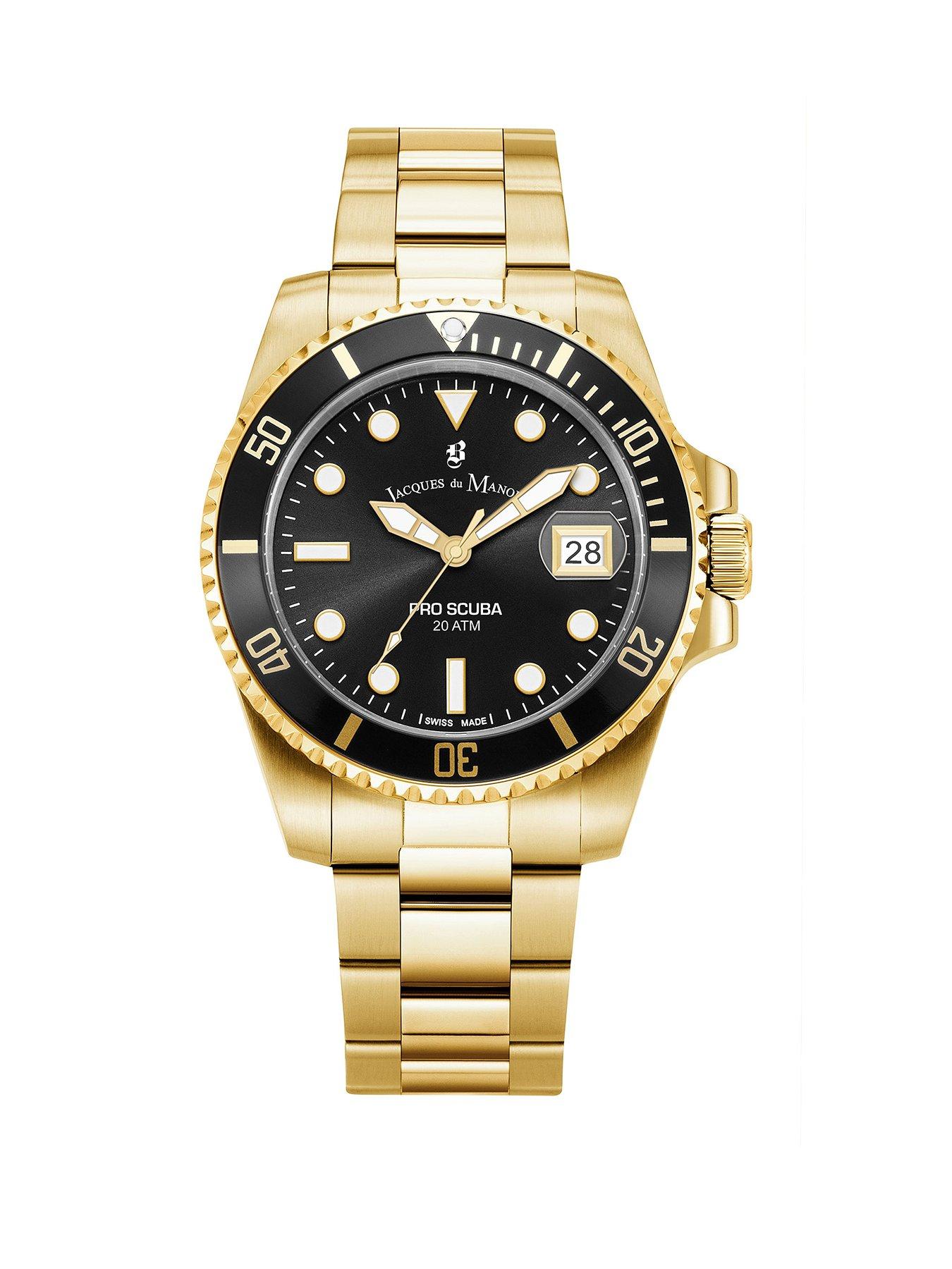 Jacques Du Manoir Swiss made - Gents Inspiration - Gold Plated Steel - Bracelet Watch