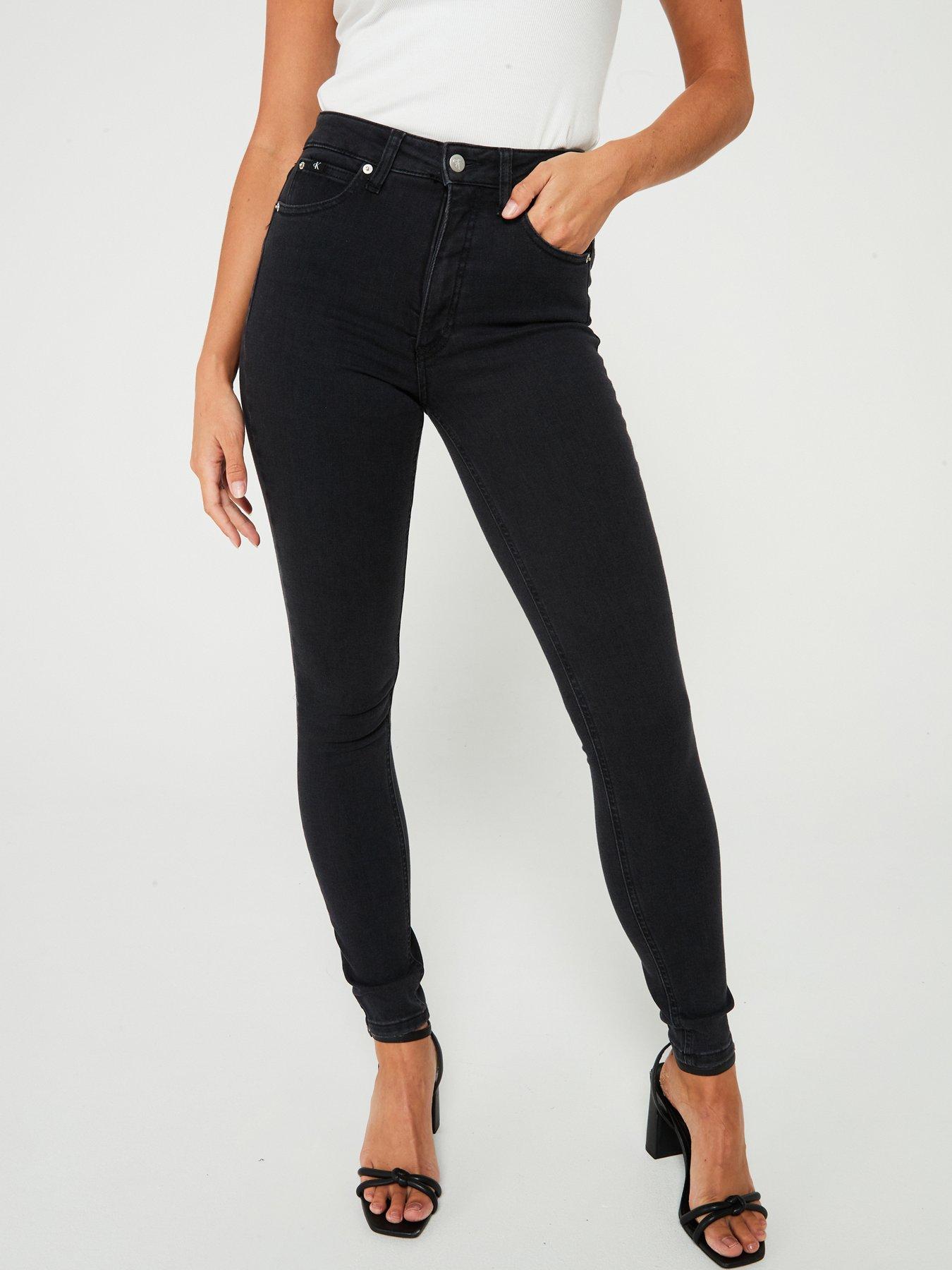 undefined High Rise Skinny Jean - Black