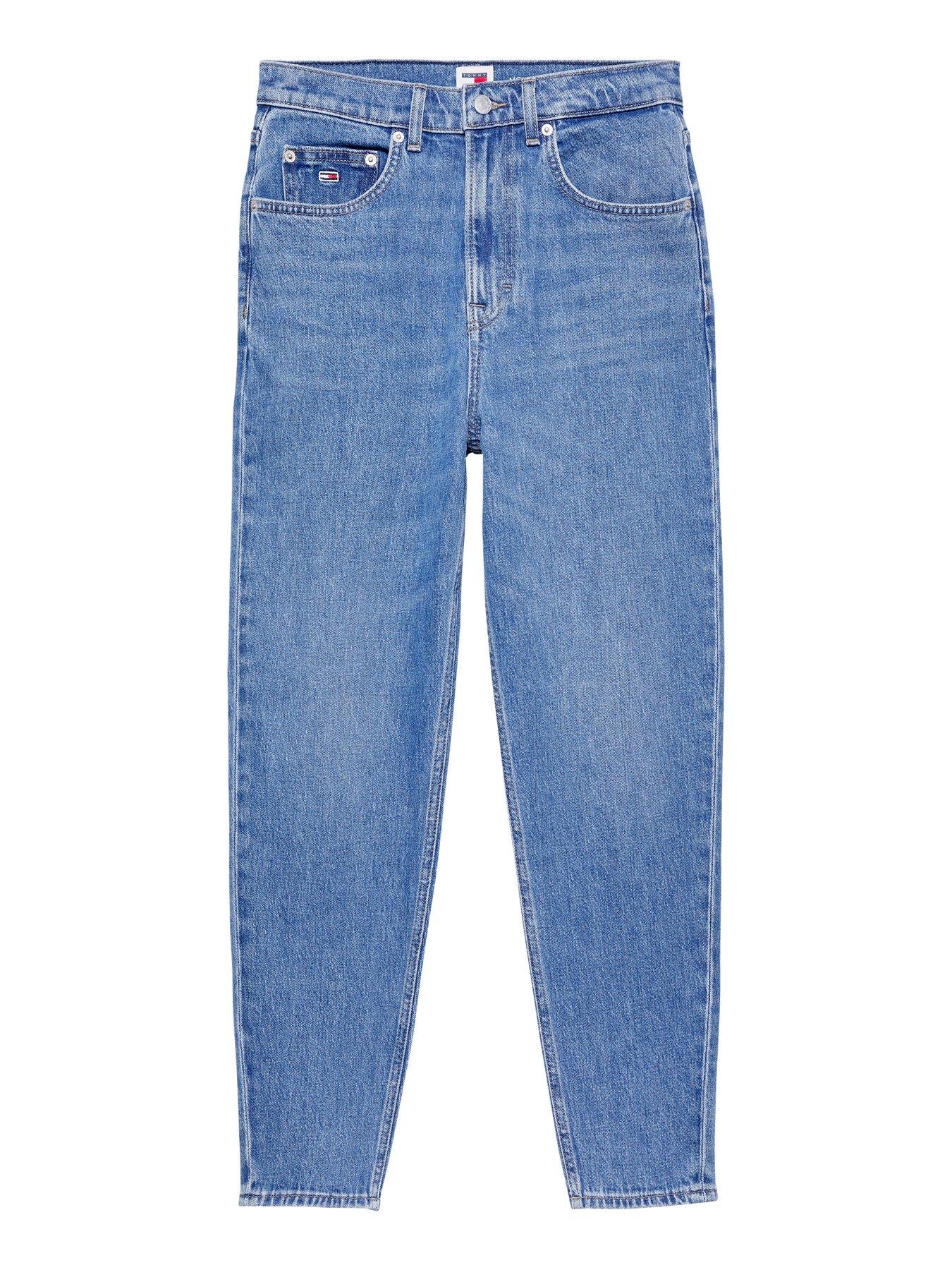 Image 3 of 4 of Tommy Jeans High Rise Mom Jean - Blue - Denim Medium