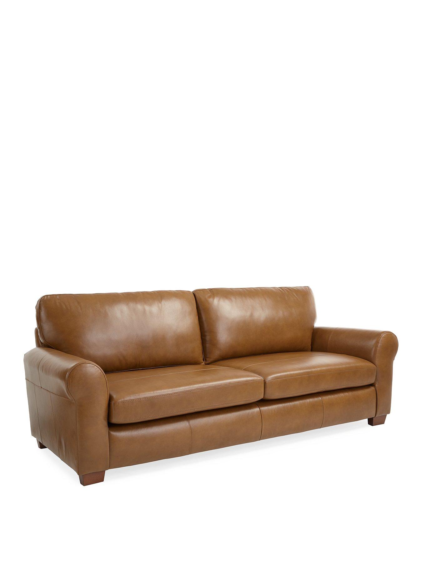  image of very-home-bailey-4-seater-leather-sofa-tannbsp--fsc-certified