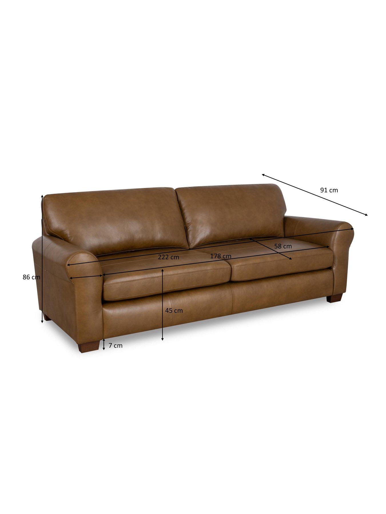 Image 6 of 7 of The Very Collection Bailey 4 Seater Leather Sofa&nbsp;- FSC&reg; Certified