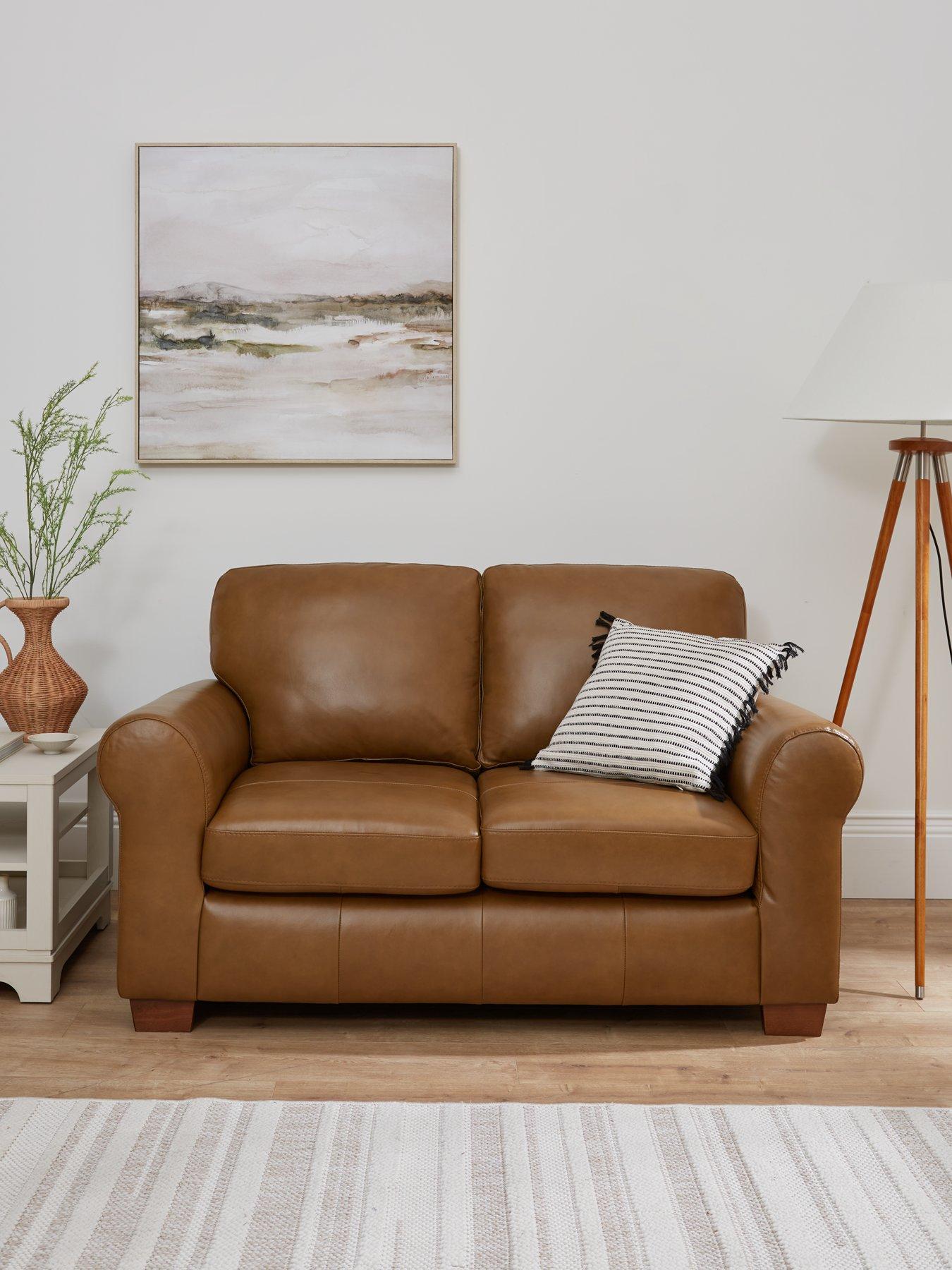 Image 1 of 7 of The Very Collection Bailey 2 Seater Leather Sofa&nbsp;- FSC&reg; Certified