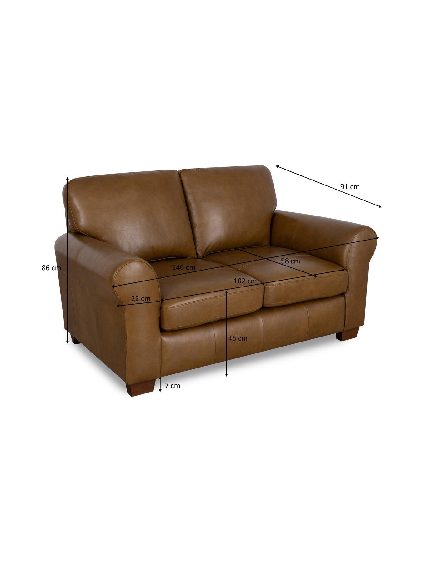 Image 6 of 7 of The Very Collection Bailey 2 Seater Leather Sofa&nbsp;- FSC&reg; Certified
