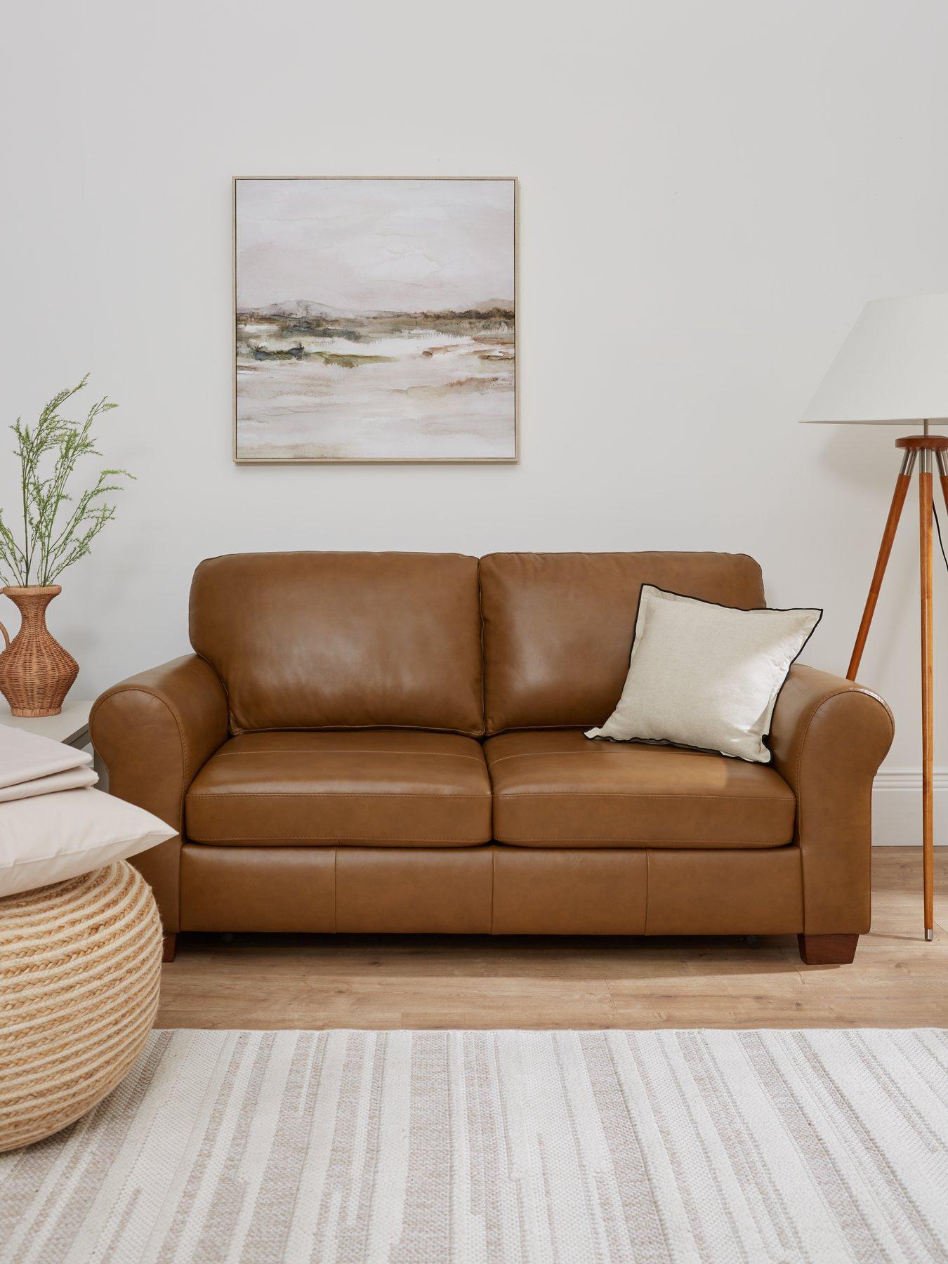 The Very Collection Bailey 2 Seater Leather Sofa Bed - FSC® Certified