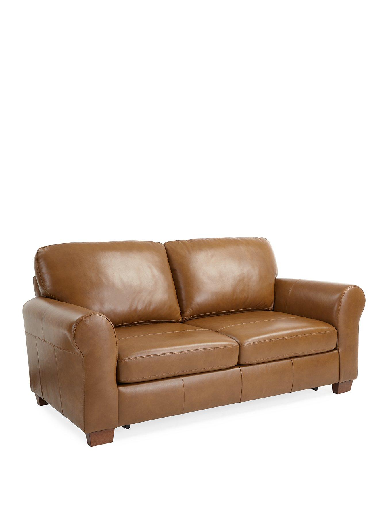 Image 3 of 7 of The Very Collection Bailey 2 Seater Leather Sofa Bed&nbsp;- FSC&reg; Certified