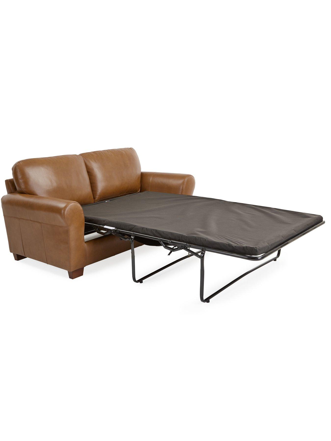 Image 4 of 7 of The Very Collection Bailey 2 Seater Leather Sofa Bed&nbsp;- FSC&reg; Certified