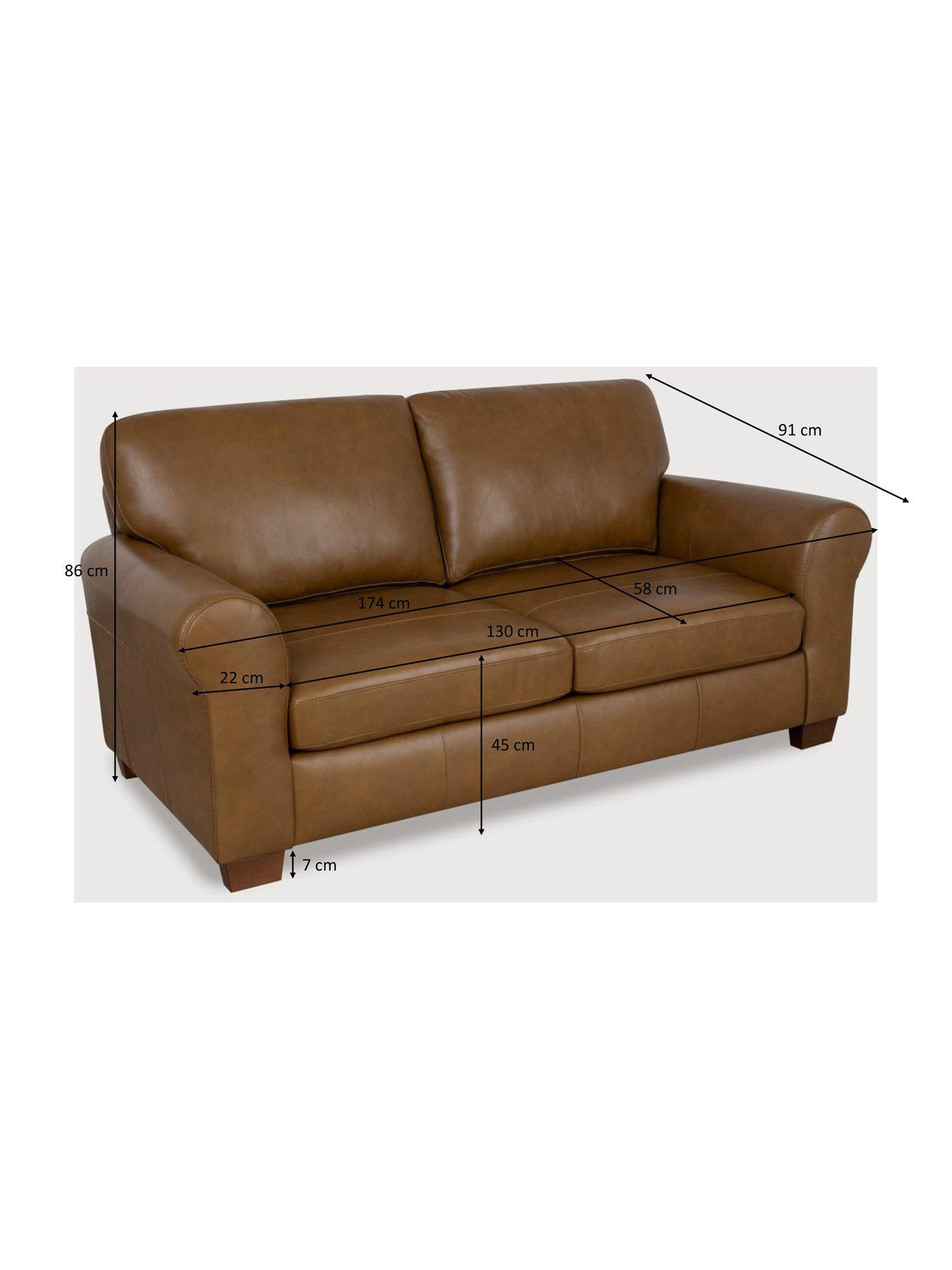 Image 6 of 7 of The Very Collection Bailey 2 Seater Leather Sofa Bed&nbsp;- FSC&reg; Certified
