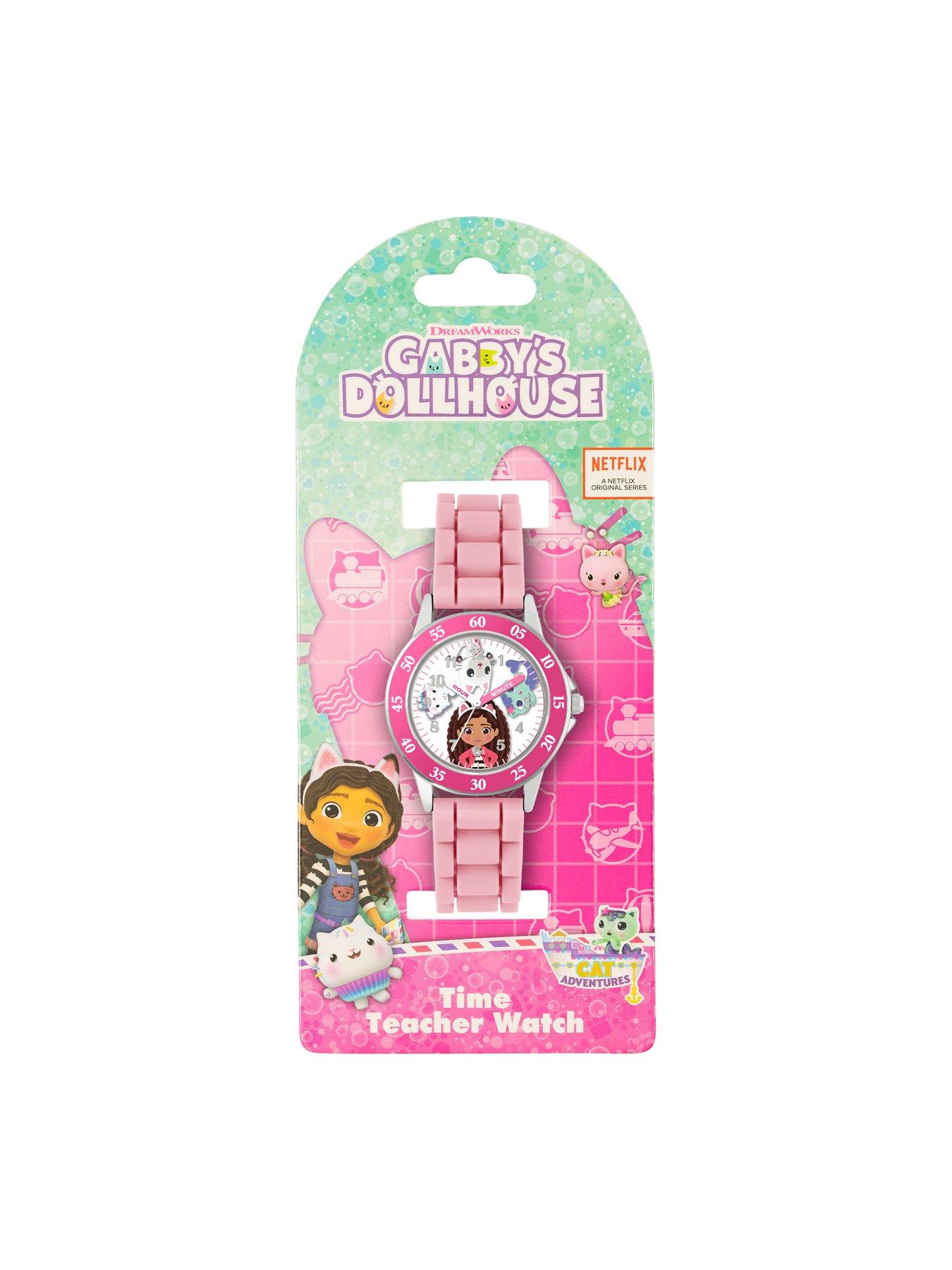  image of disney-gabbys-dollhouse-pink-silicone-time-teacher-strap-watch