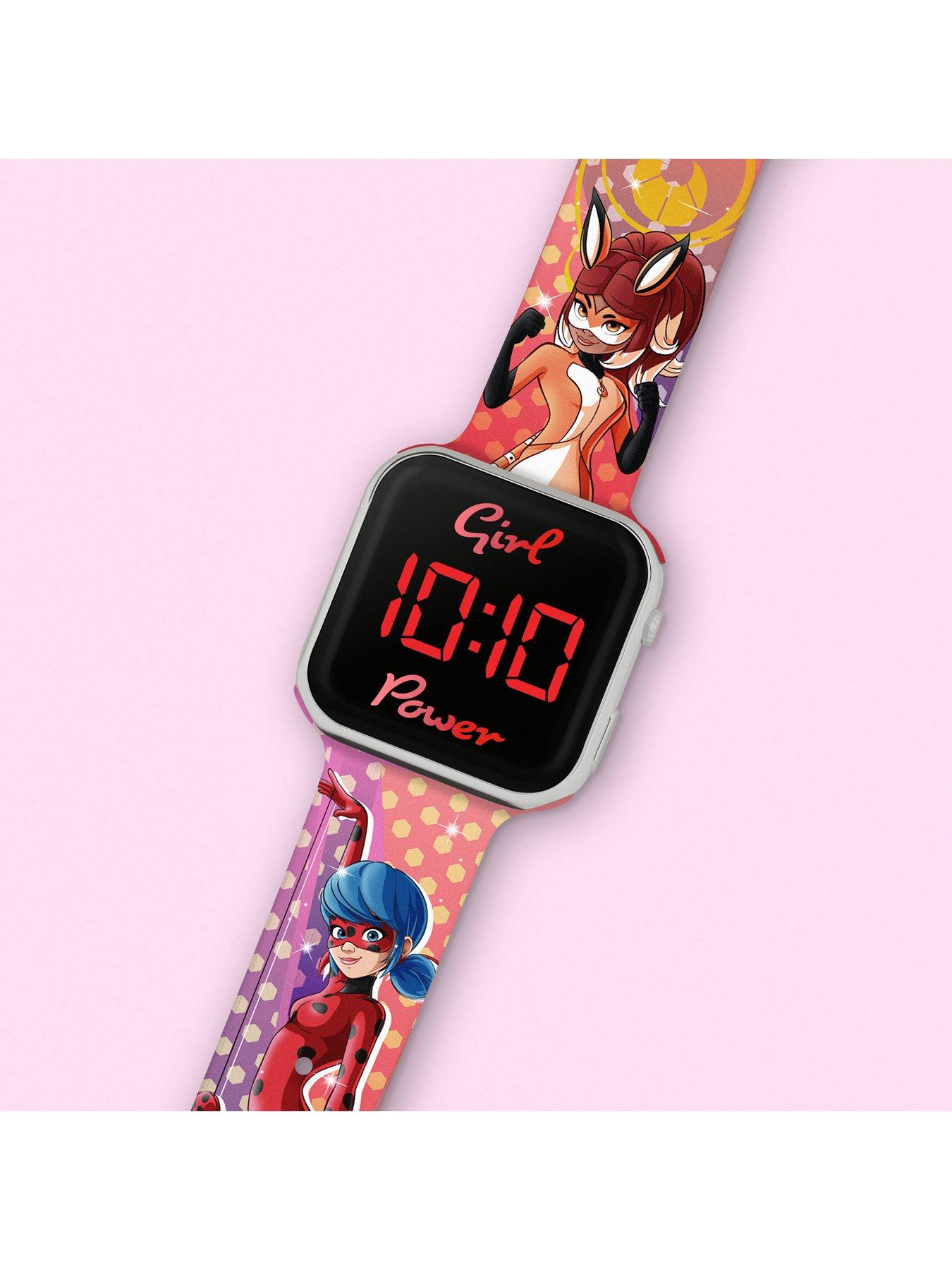  image of disney-miraculous-ladybug-led-strap-watch